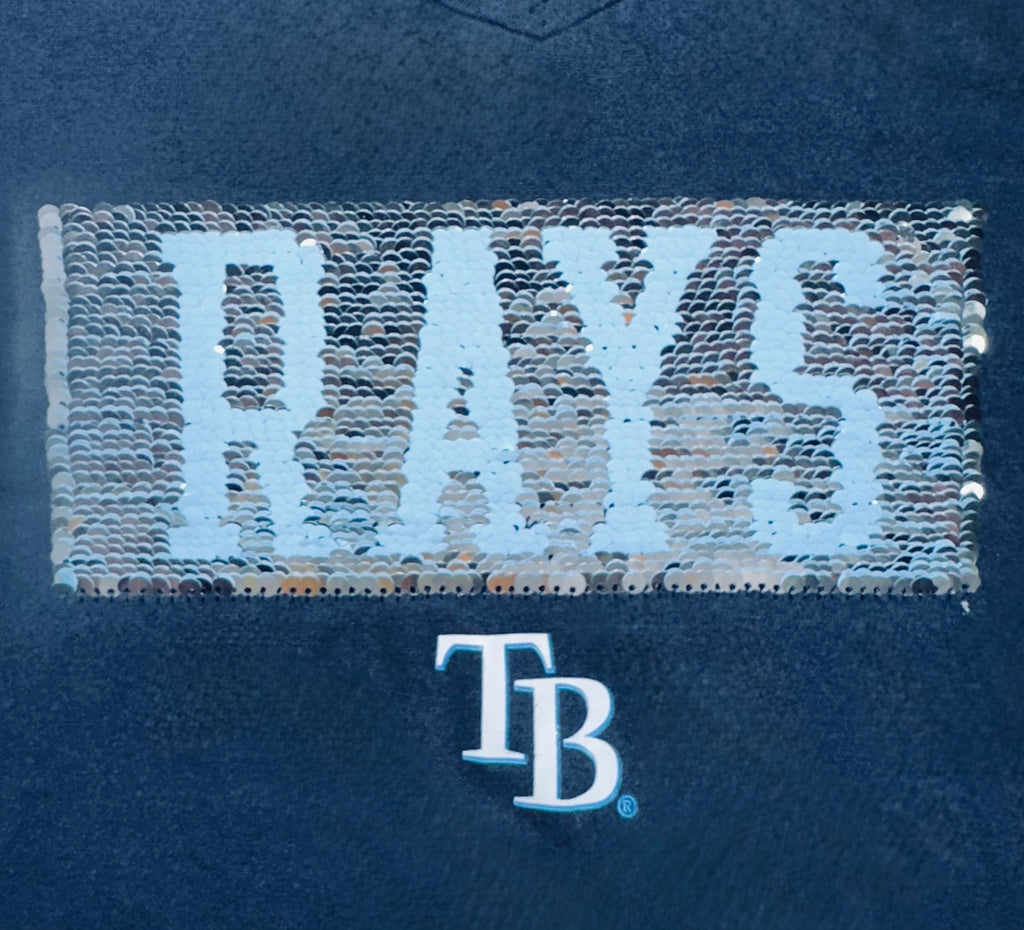 Tampa Bay Rays Sequin Transition Tee