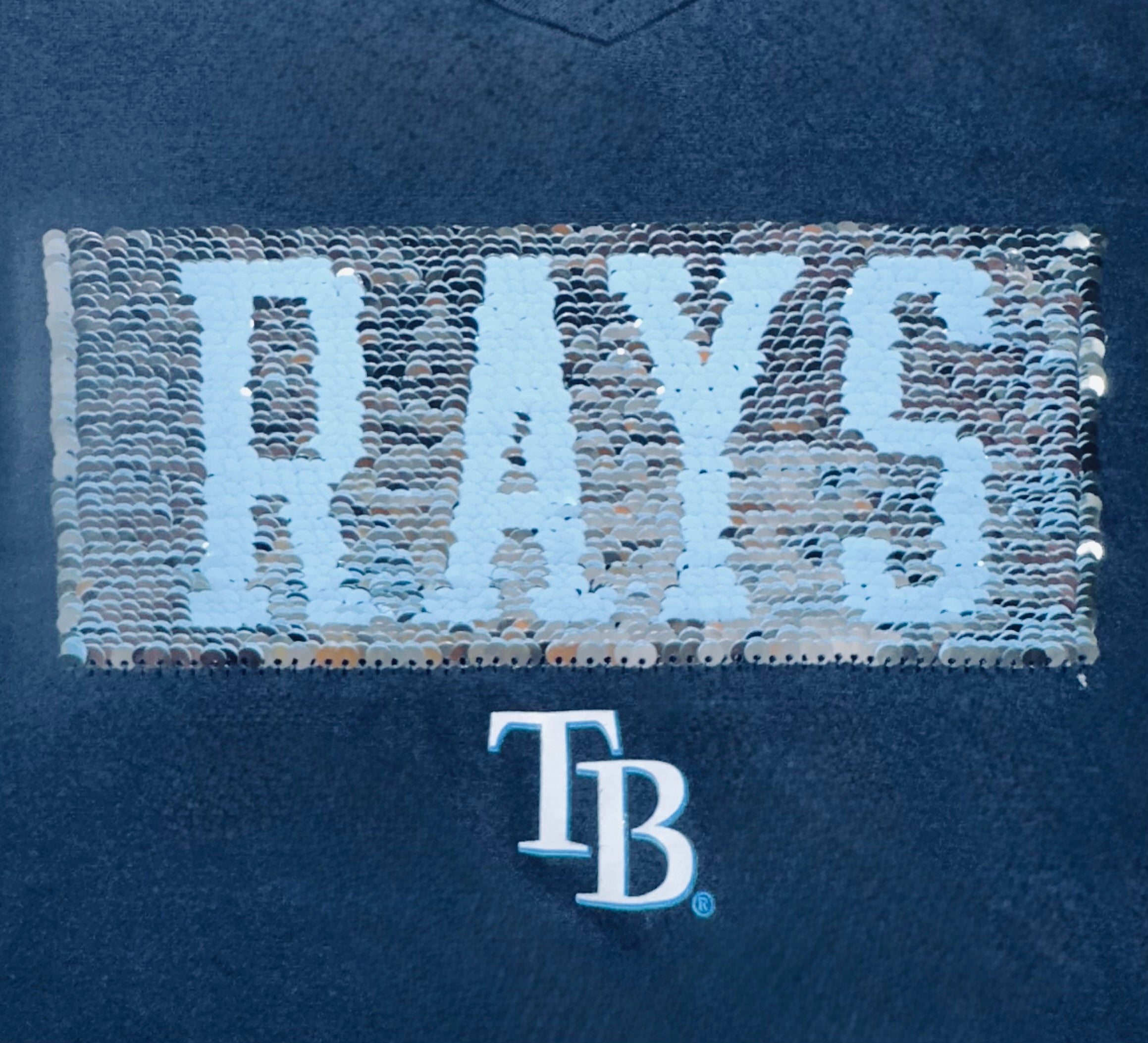 Tampa Bay Rays Sequin Transition Tee