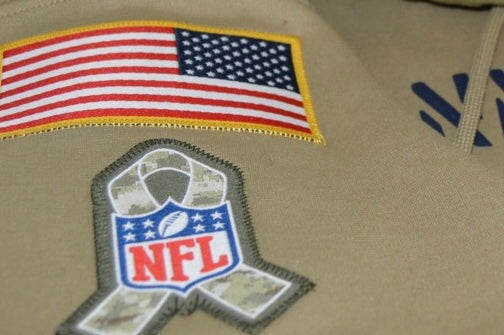 Tennessee Titans On-Field  “Salute to The Troops” Patched Hoodie (RARE)