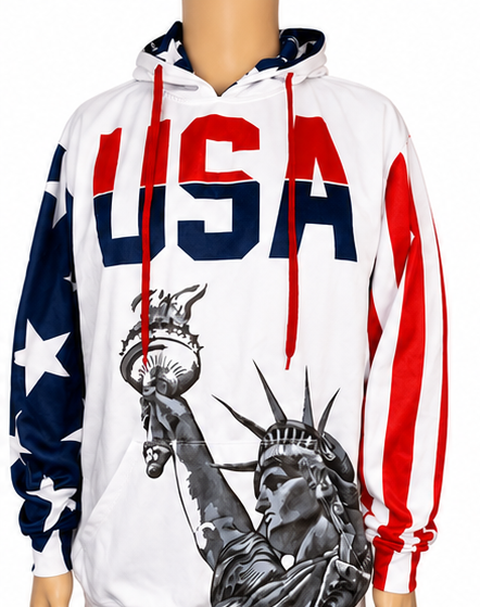 Patriotic America USA Liberty Hoodie, Adult XL