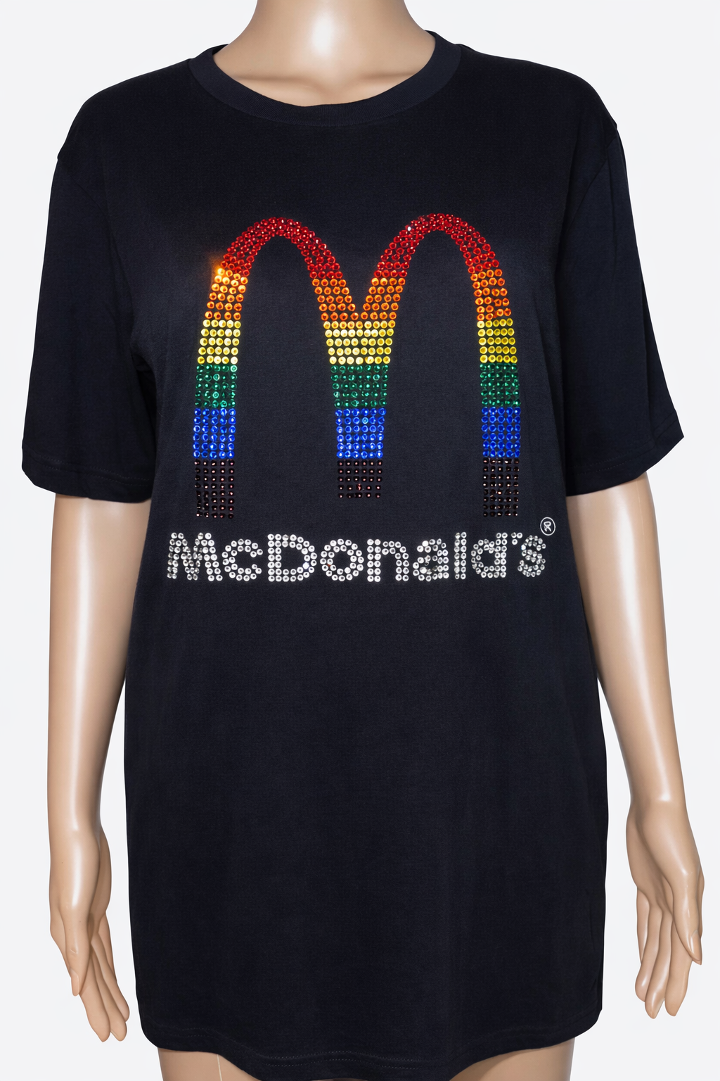 McDonald’s LGBTQ Pride Bling T-shirt, Sz Large