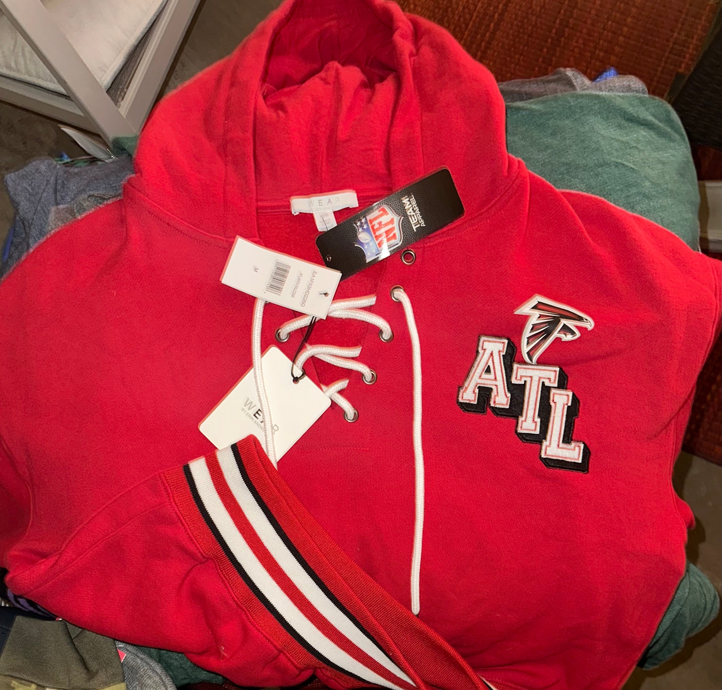 Atlanta Falcons Cropped Collegiate Hoodie (NWT)