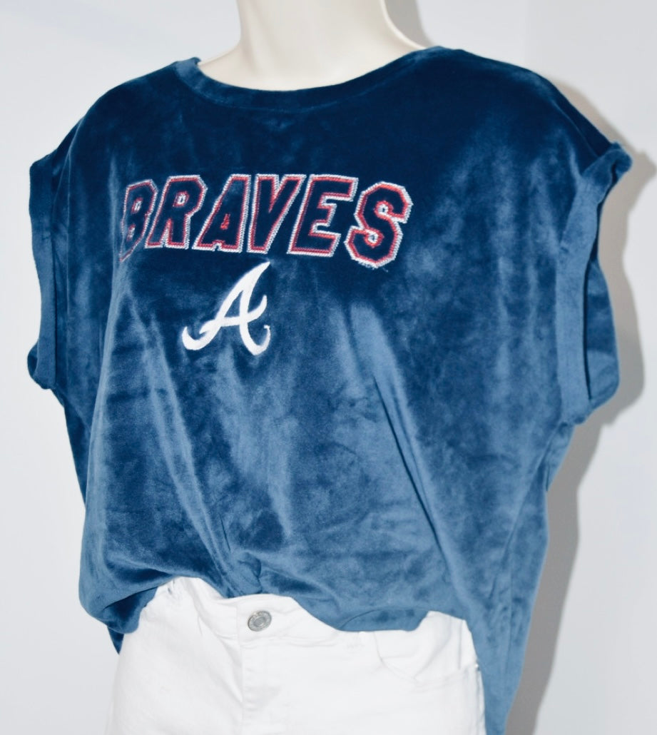 Atlanta Braves Velvet Cropped Braves Shirt (RARE)