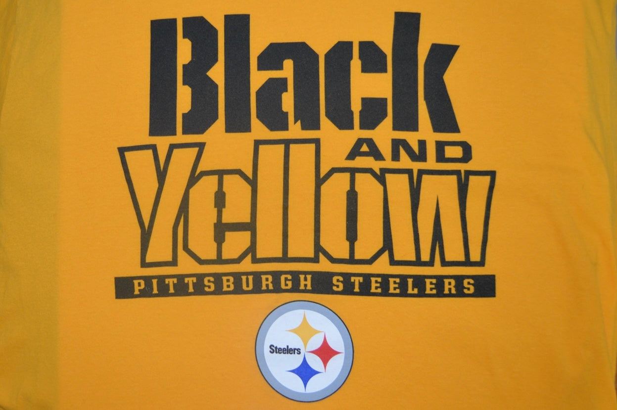 Pittsburgh Steelers Men's Long Sleeve Black & Yellow T-Shirt