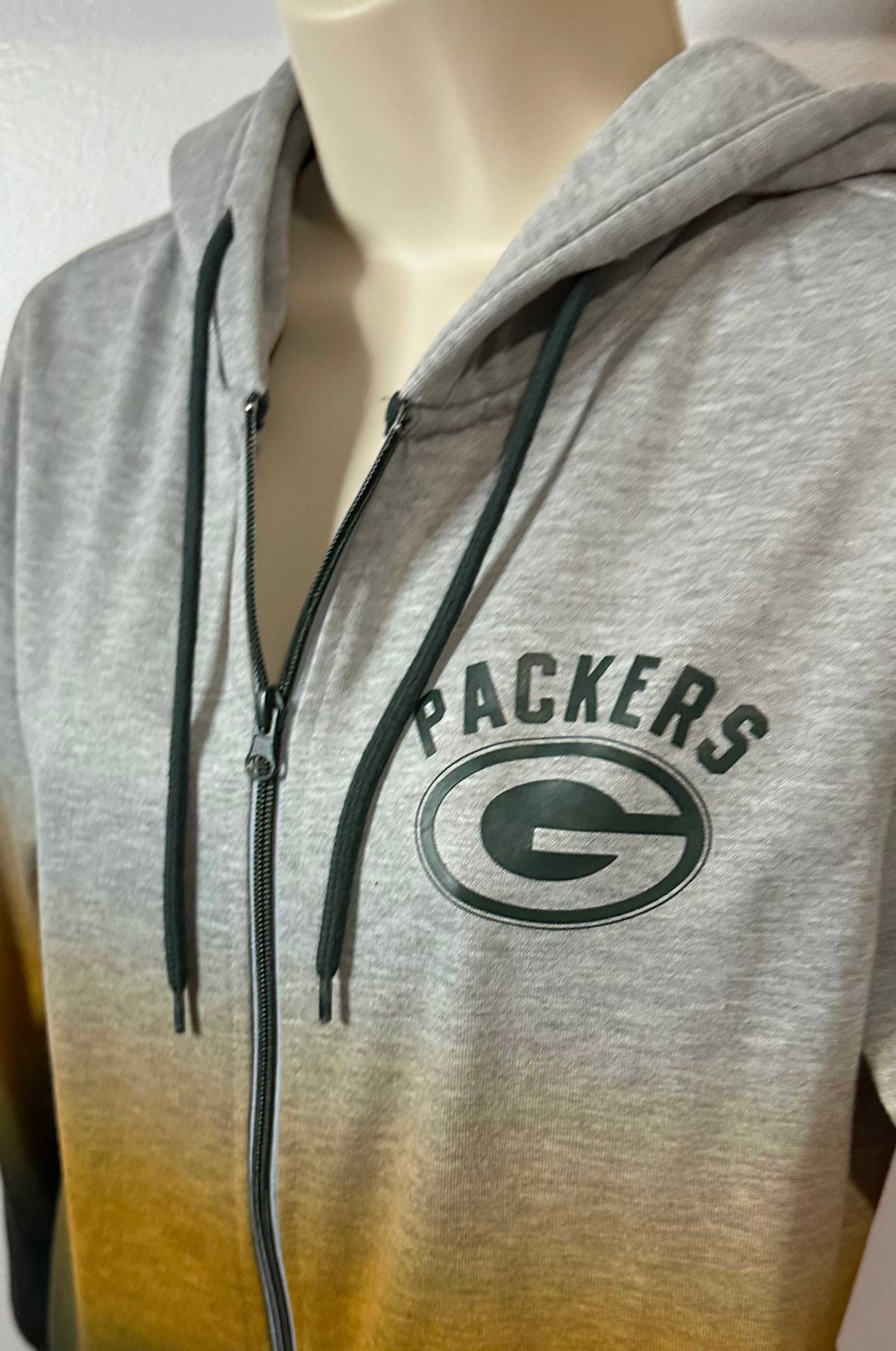 Green Bay Packers Women’s Full Zip Ombré Hoodie