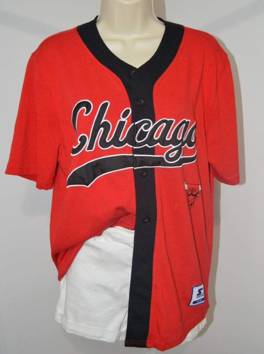 Chicago Bulls “EST. 66” Button-up Jersey (VINTAGE)