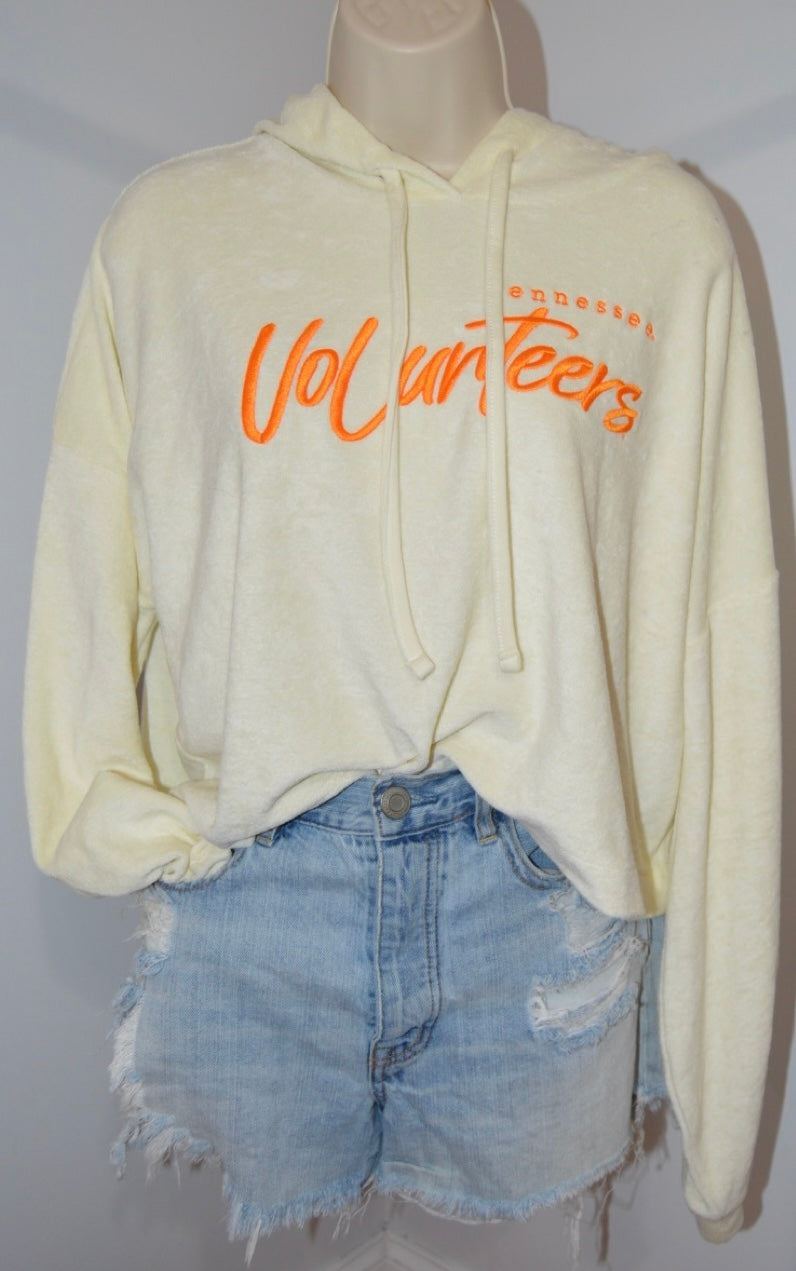 Tennessee Vols Cropped Terrycloth Hoodie