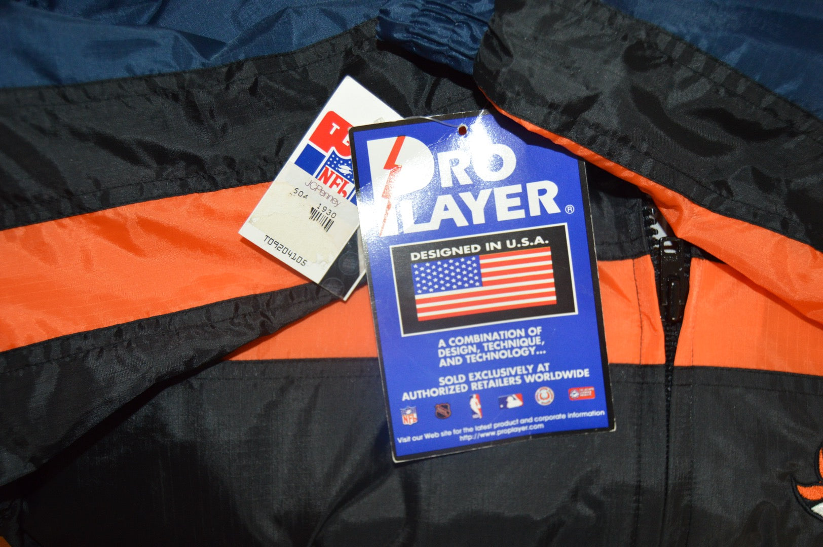 Denver Broncos Full Zip Windbreaker Jacket (VINTAGE) (NWT)