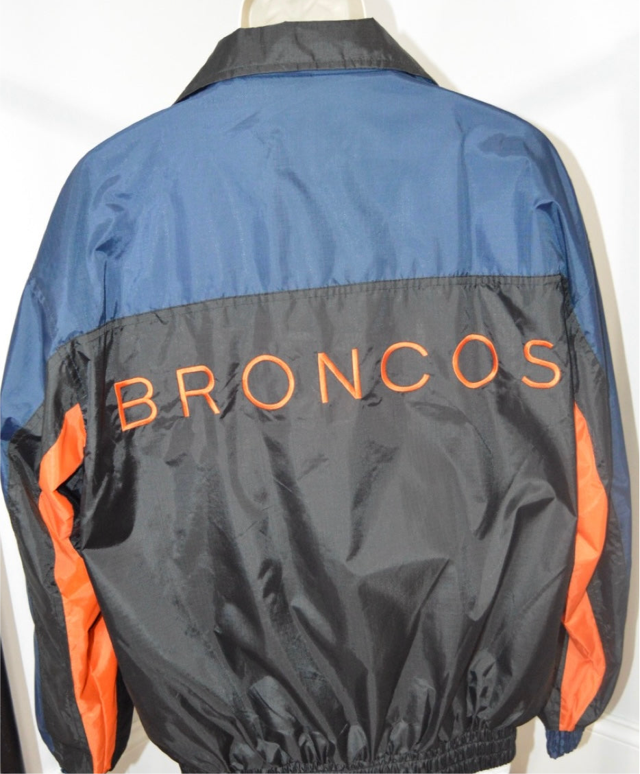Denver Broncos Full Zip Windbreaker Jacket (VINTAGE) (NWT)