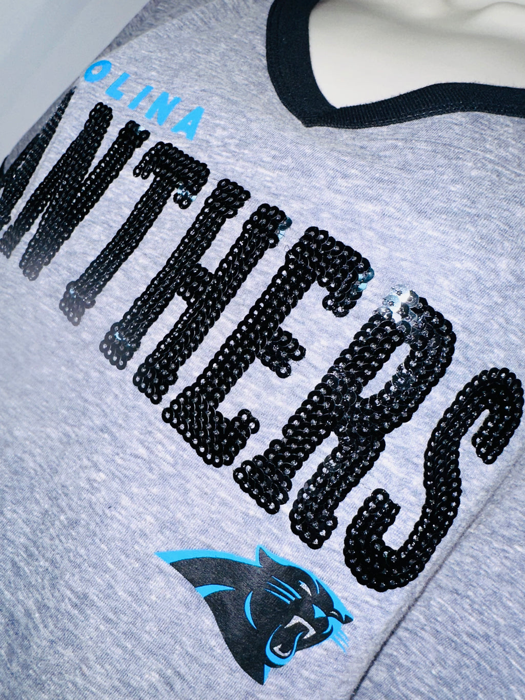 Carolina Panthers Sequin Tee (NWT)