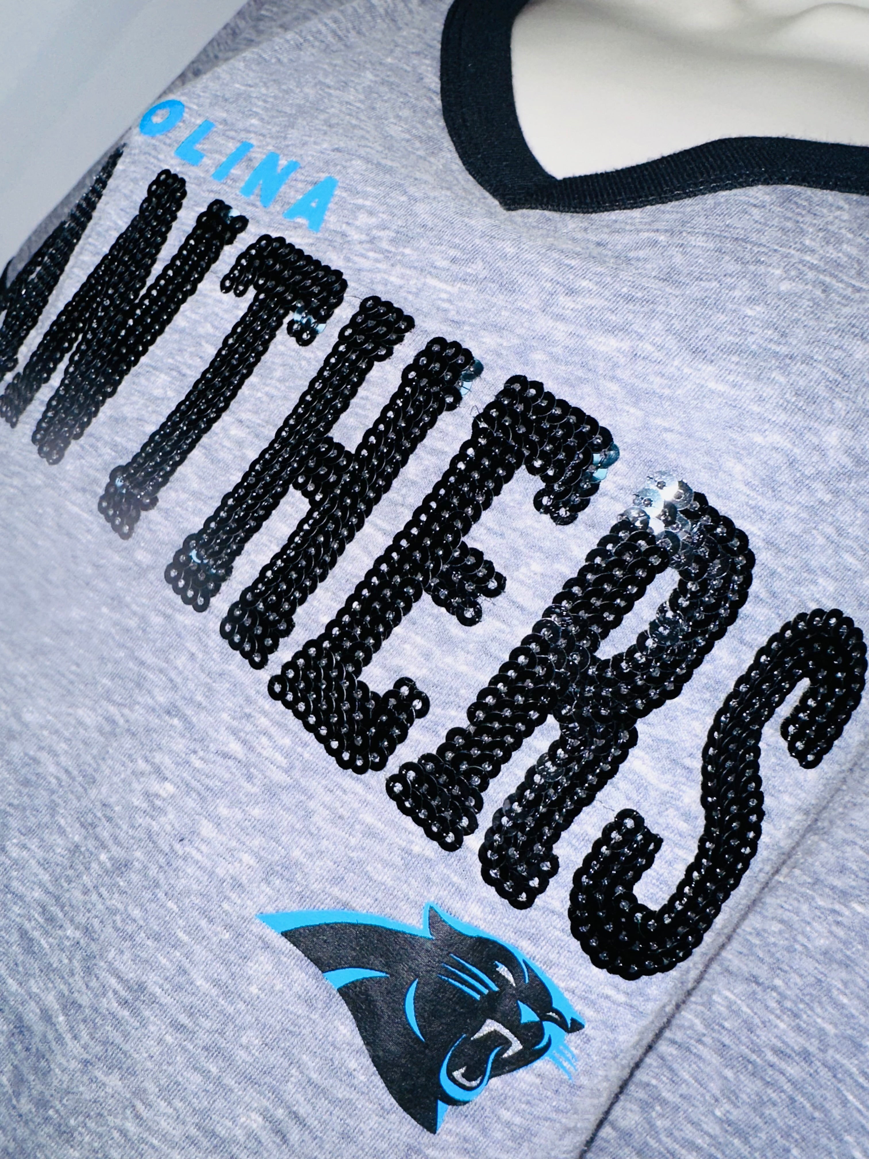 Carolina Panthers Sequin Tee (NWT)
