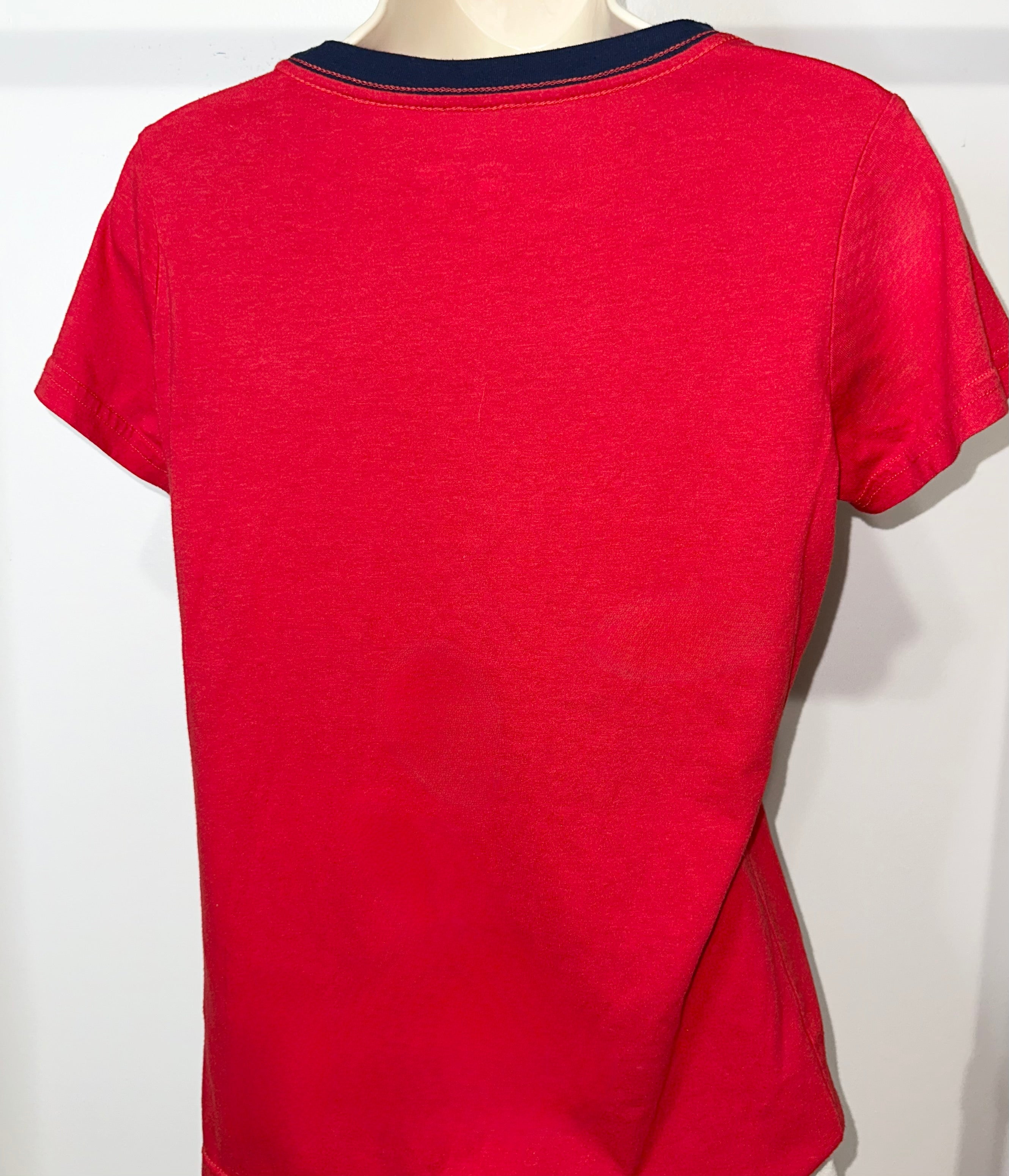 Women's-G-III 4Her by Carl Banks Red Atlanta Braves Pitch T-Shirt