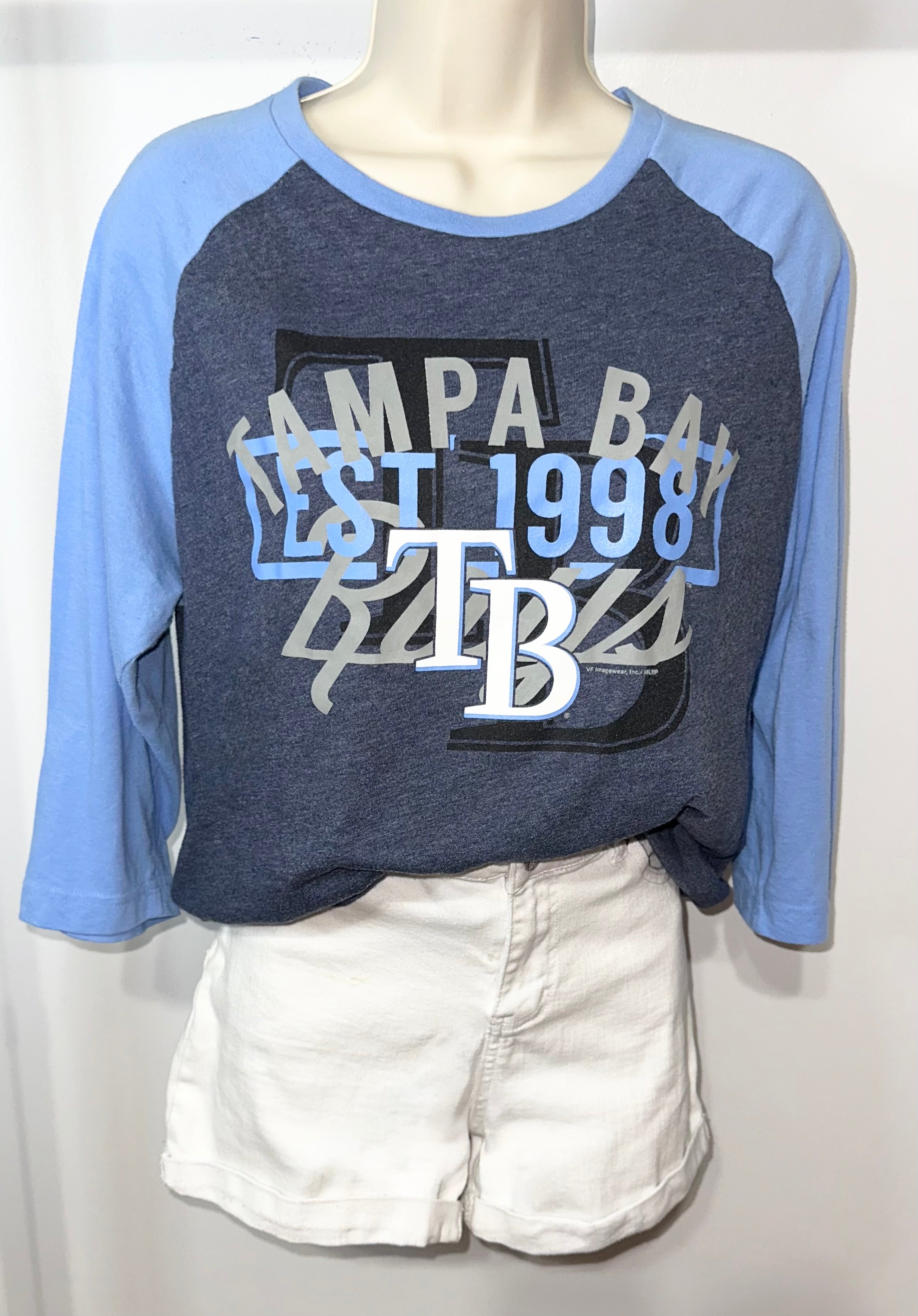 Tampa Bay Rays Collegiate 3/4 Length Tee