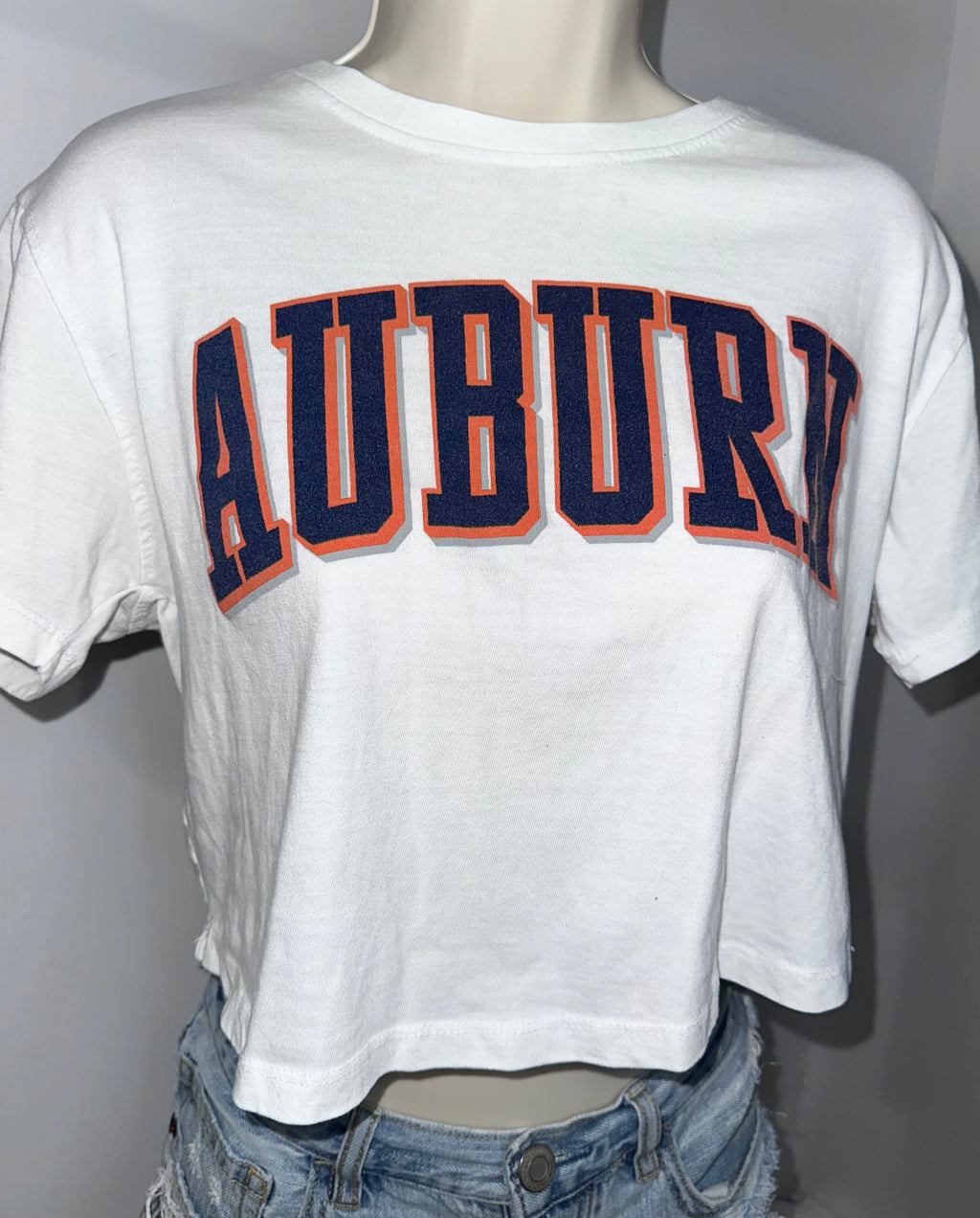 Auburn Tigers Cropped Tee, Sz Small