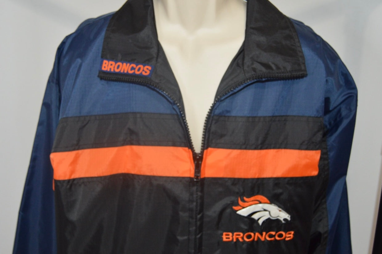 Denver Broncos Full Zip Windbreaker Jacket (VINTAGE) (NWT)