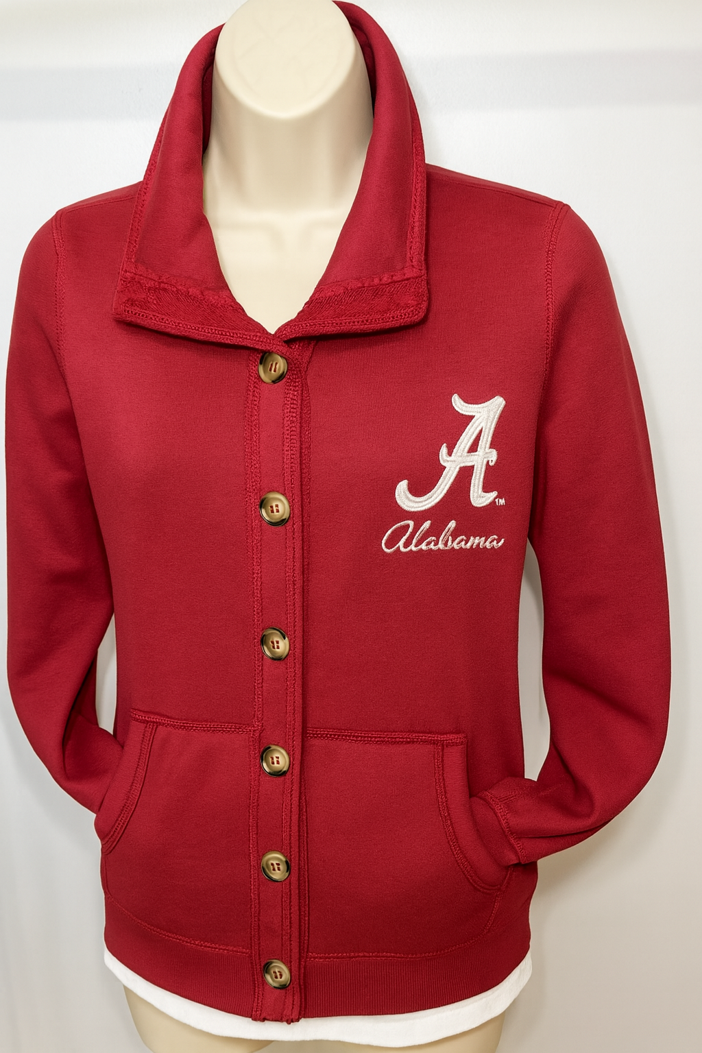 Alabama Roll Tide Button Up Sweater (NWT)