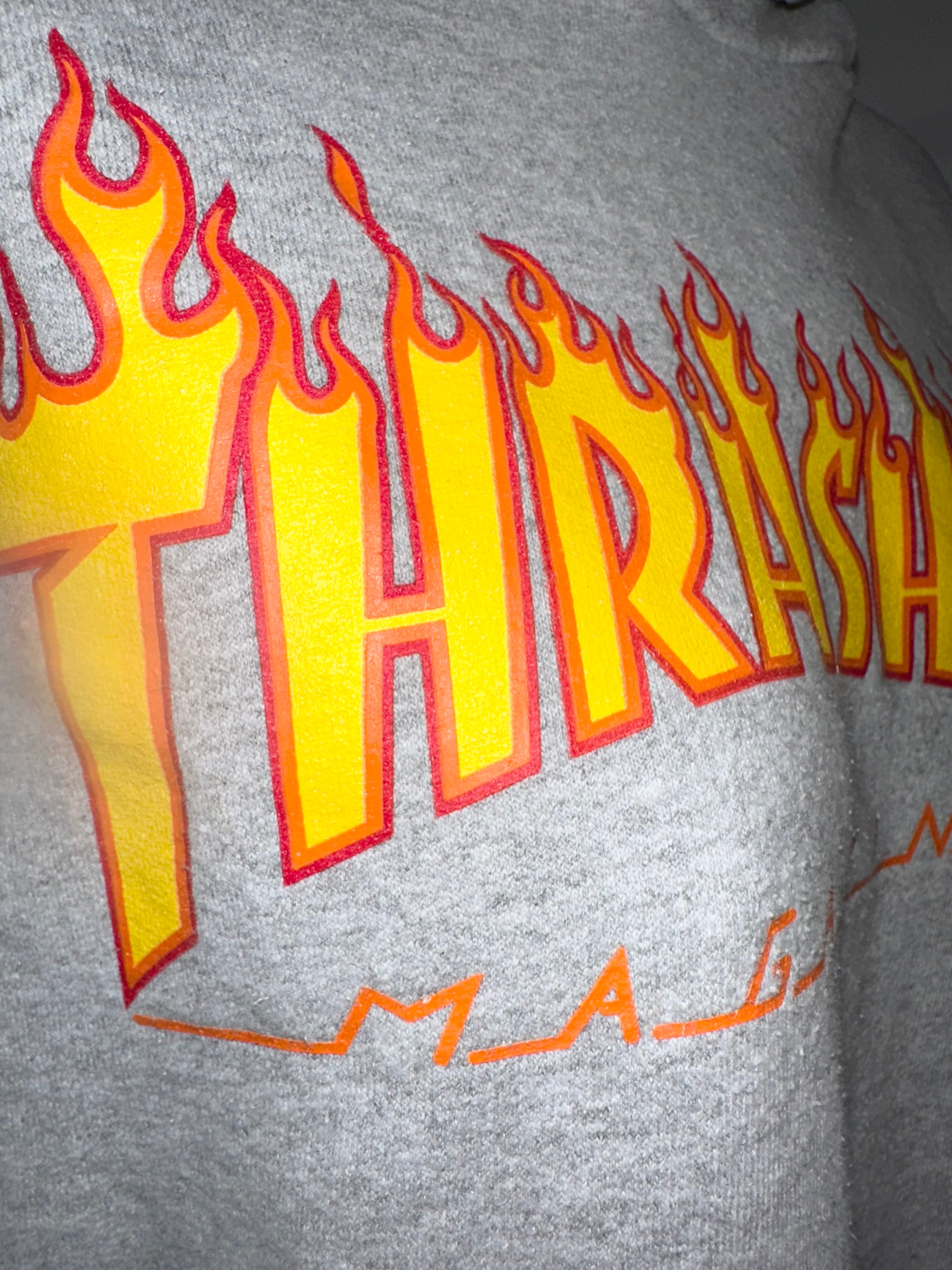 Thrasher Magazine Flame Hoodie, Sz Medium