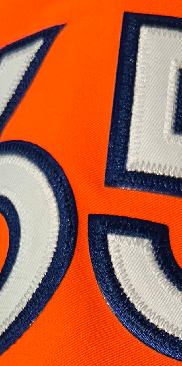 Denver Broncos Vasquez #65 On Field Jersey w/ Serial # (RARE)