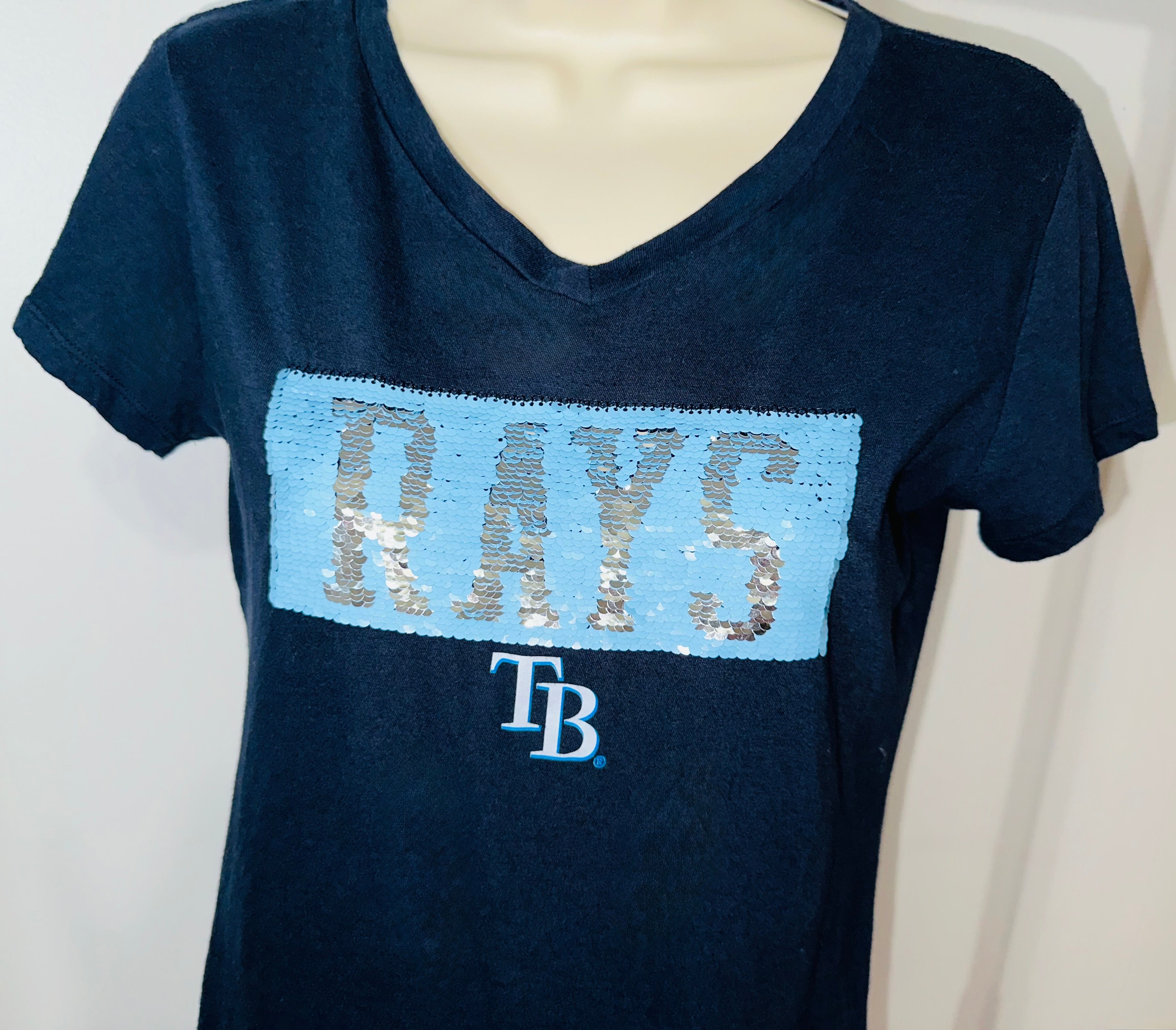 Tampa Bay Rays Sequin Transition Tee