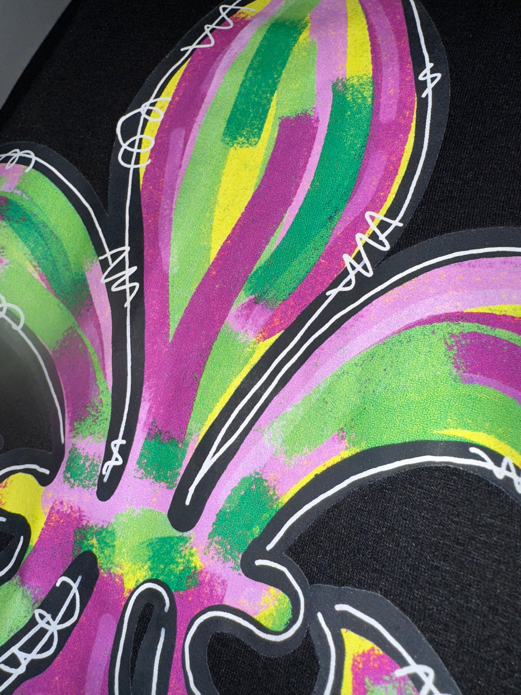 New Orleans Saints Mardi Gras Long Sleeve Tee-, Sz Medium