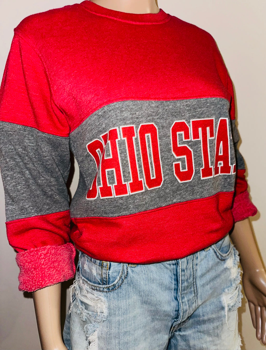 Ohio State Buckeyes Homage Crewneck Sweatshirt, Sz XS