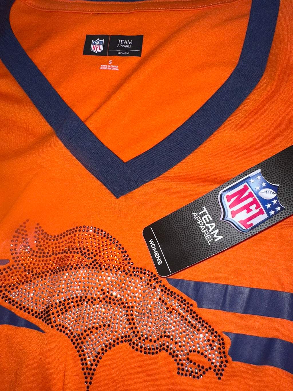Denver Broncos Sequin Ladies Tee (NWT)