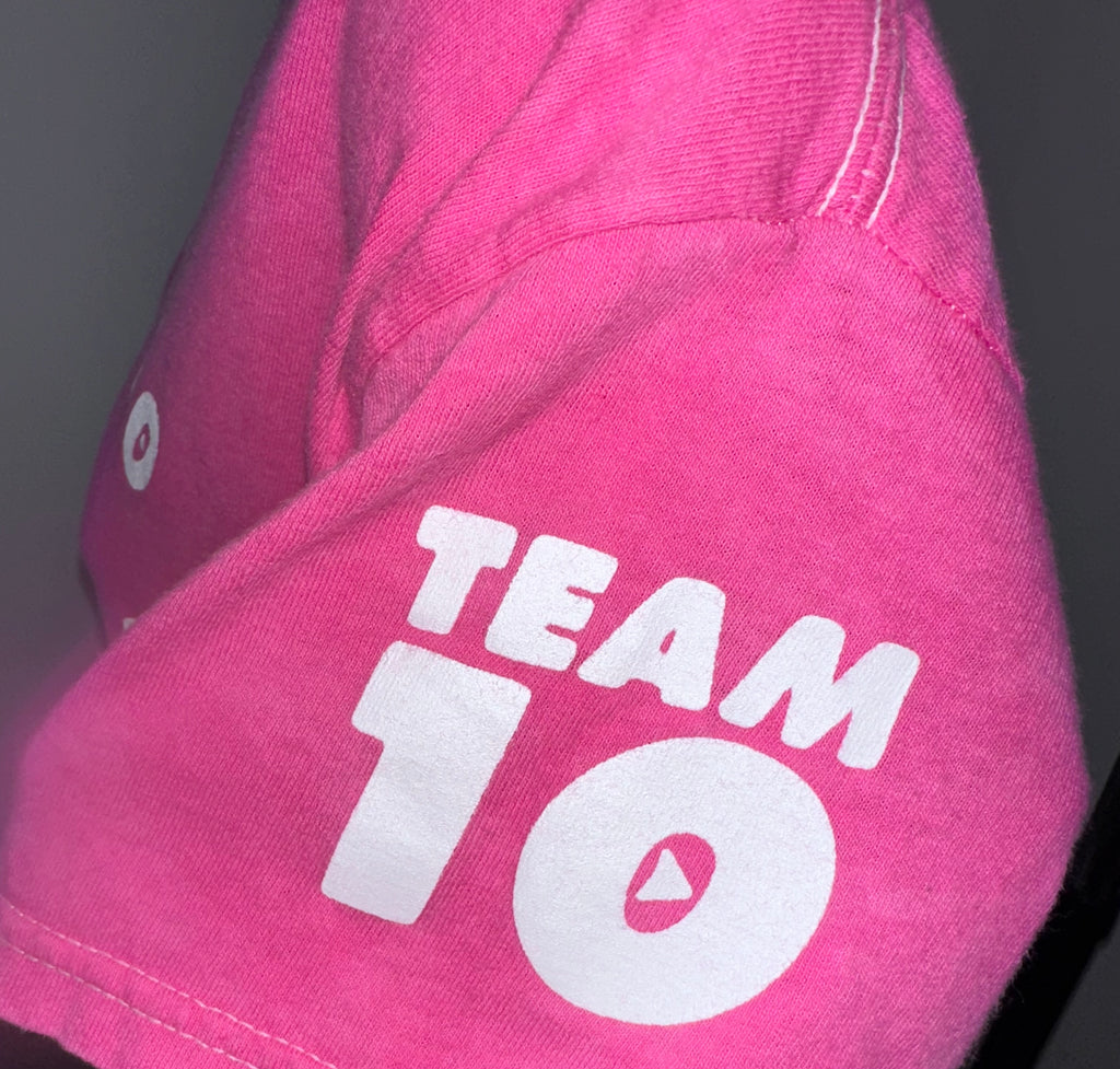 Jake Paul Team 10 Tour T-Shirt – Pink Dip Dye – 2018 YouTube Merch