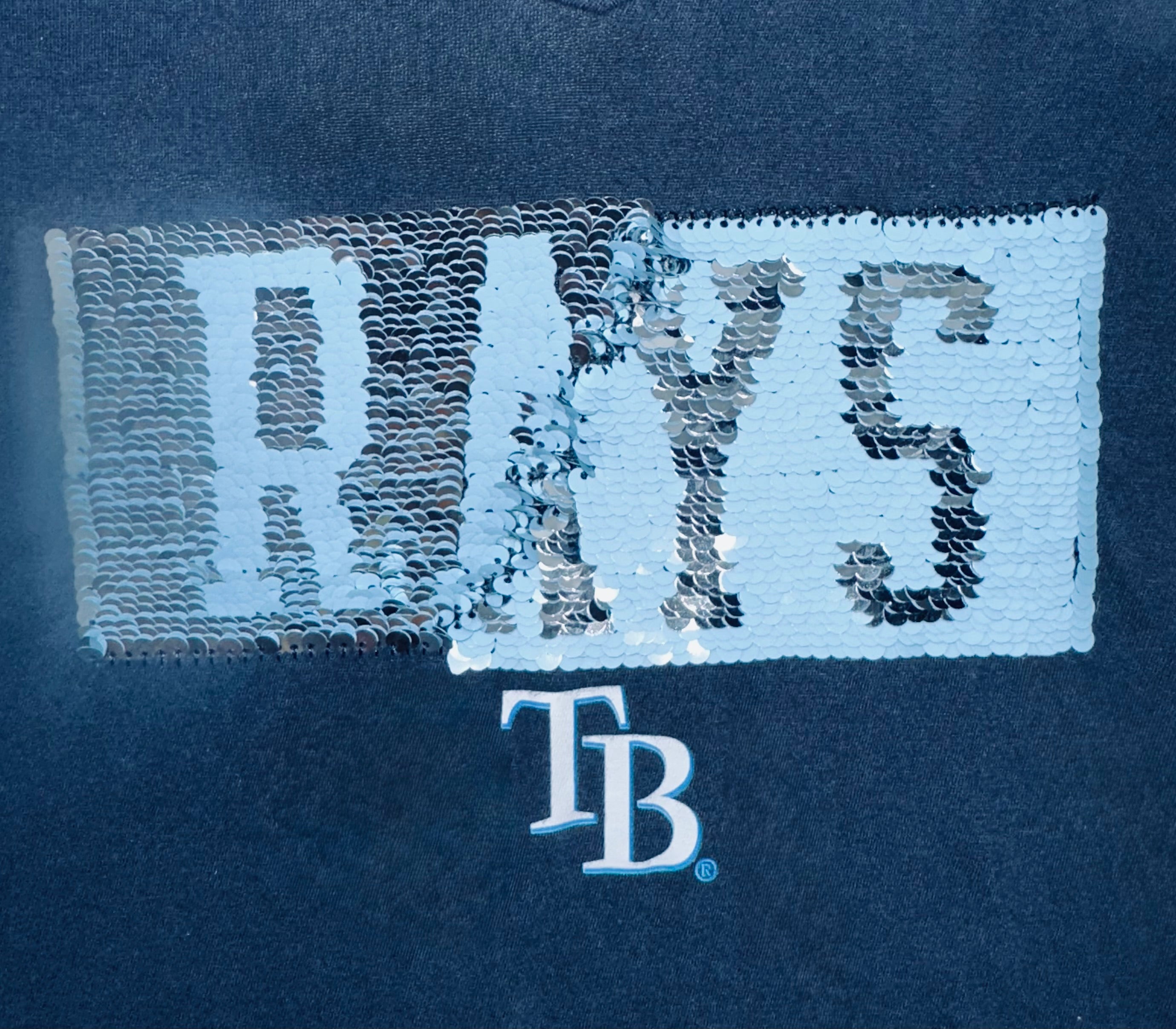 Tampa Bay Rays Sequin Transition Tee