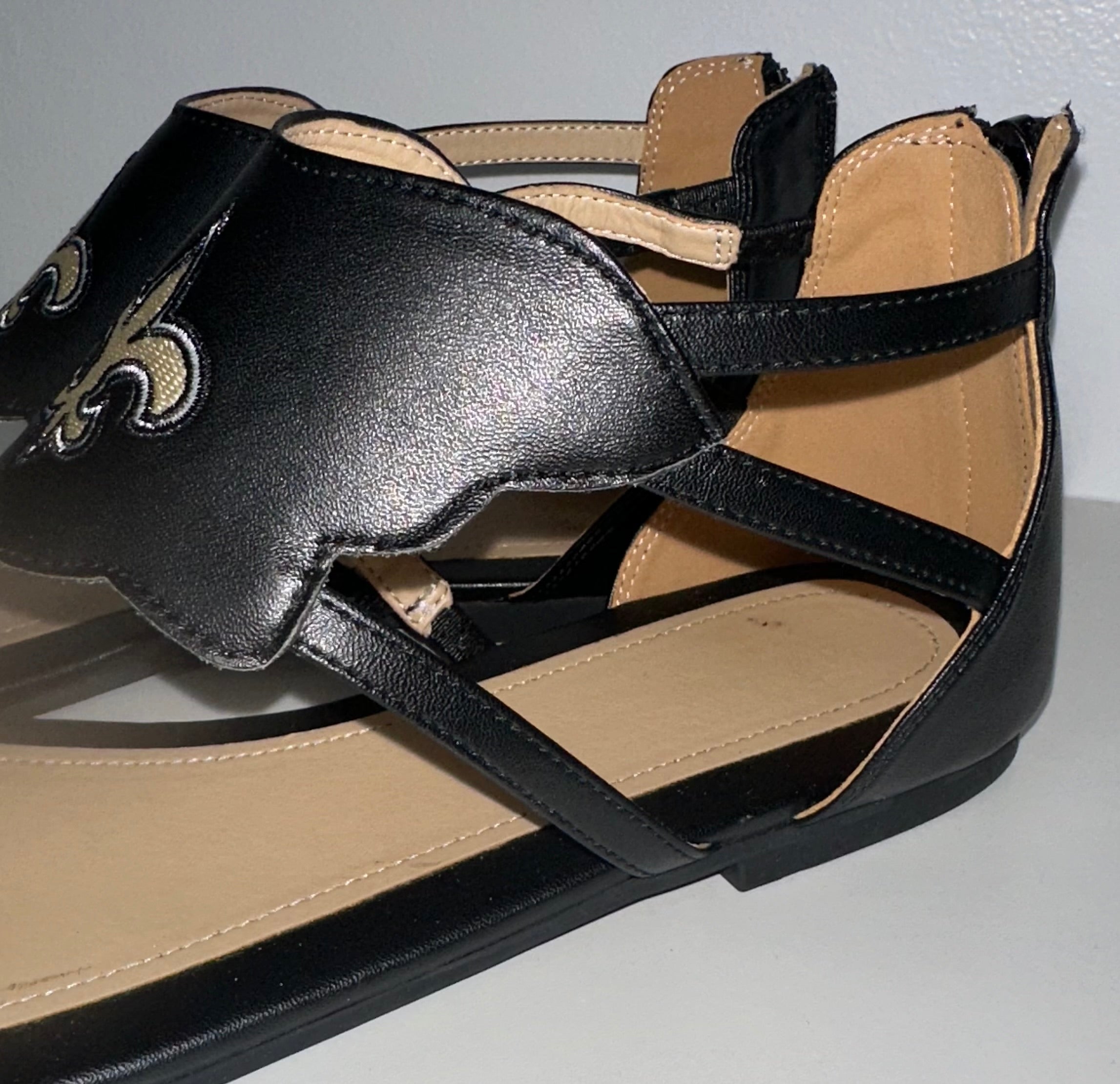 New Orleans Saints Sandals (NWOT)