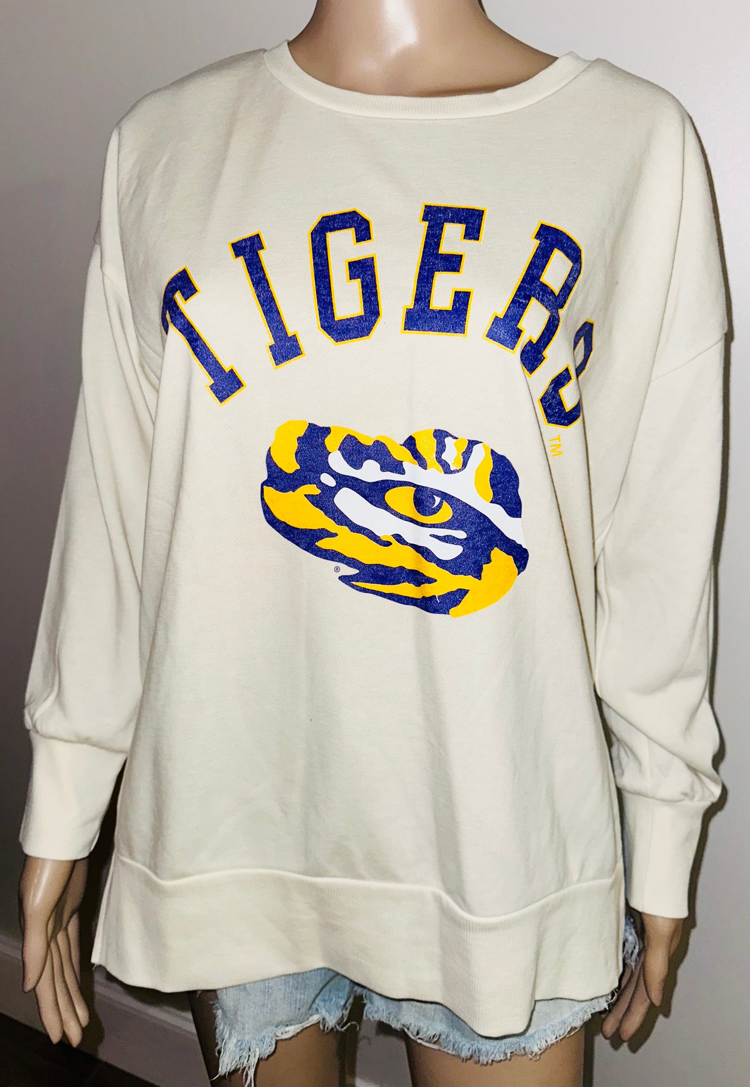 LSU Tigers Crewneck Sweatshirt, Sz Sm