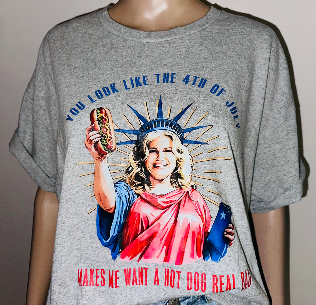 USA 4th of July Jennifer Coolidge Hotdog Tee, Sz XL