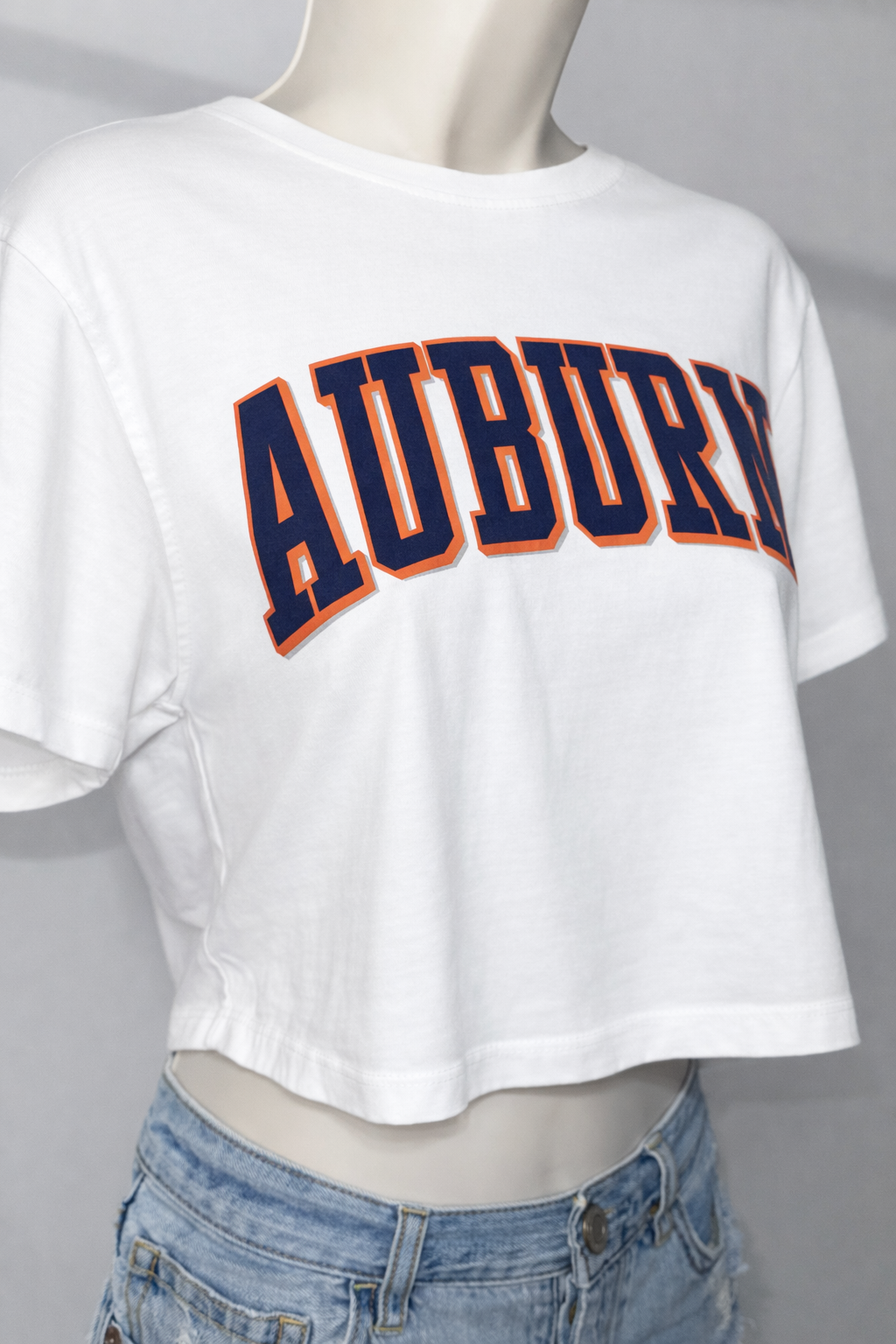 Auburn Tigers Cropped Tee, Sz Small