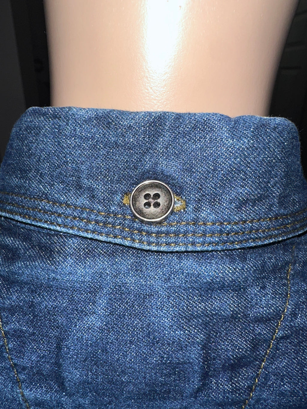 Harley Davidson Ombre Sleeveless Denim Button Up Shirt, Sz Small