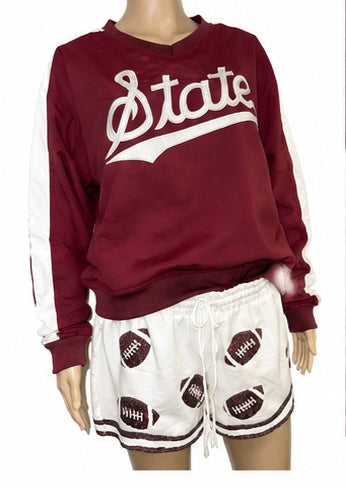 Mississippi State Cropped Wind Breaker, Adult Sz Small