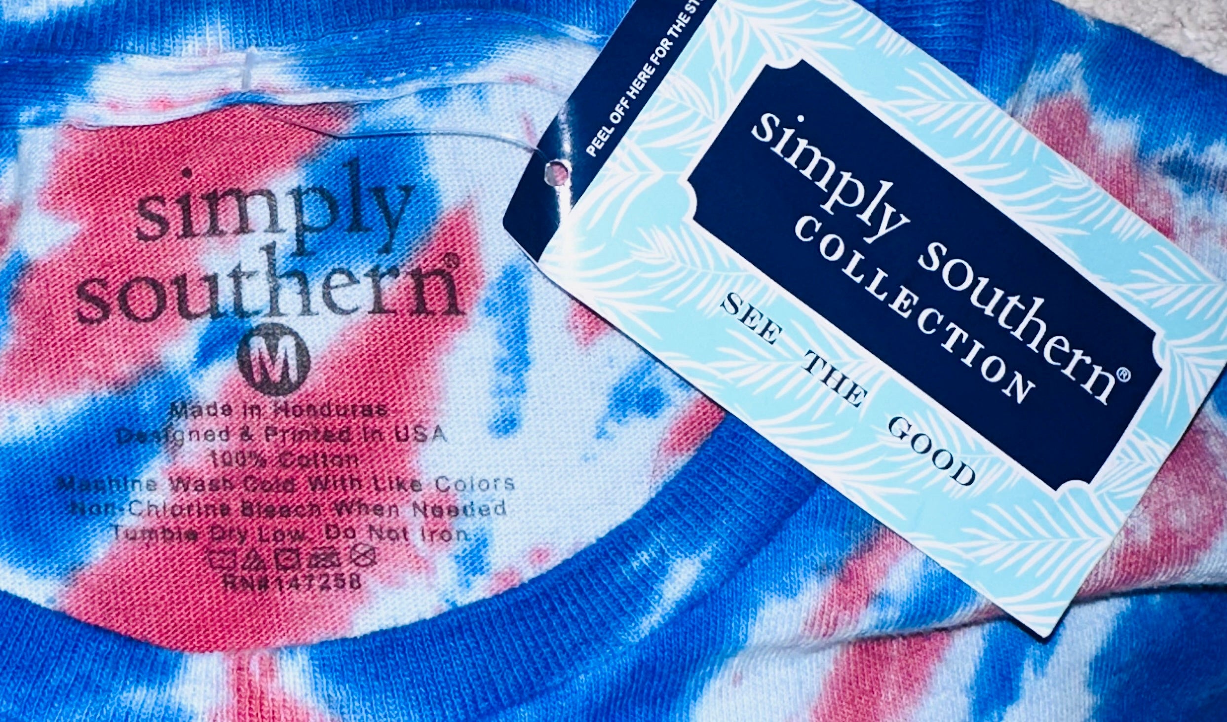 Red White & Blue Tie Dye Team USA Tee, Sz M (NWT)