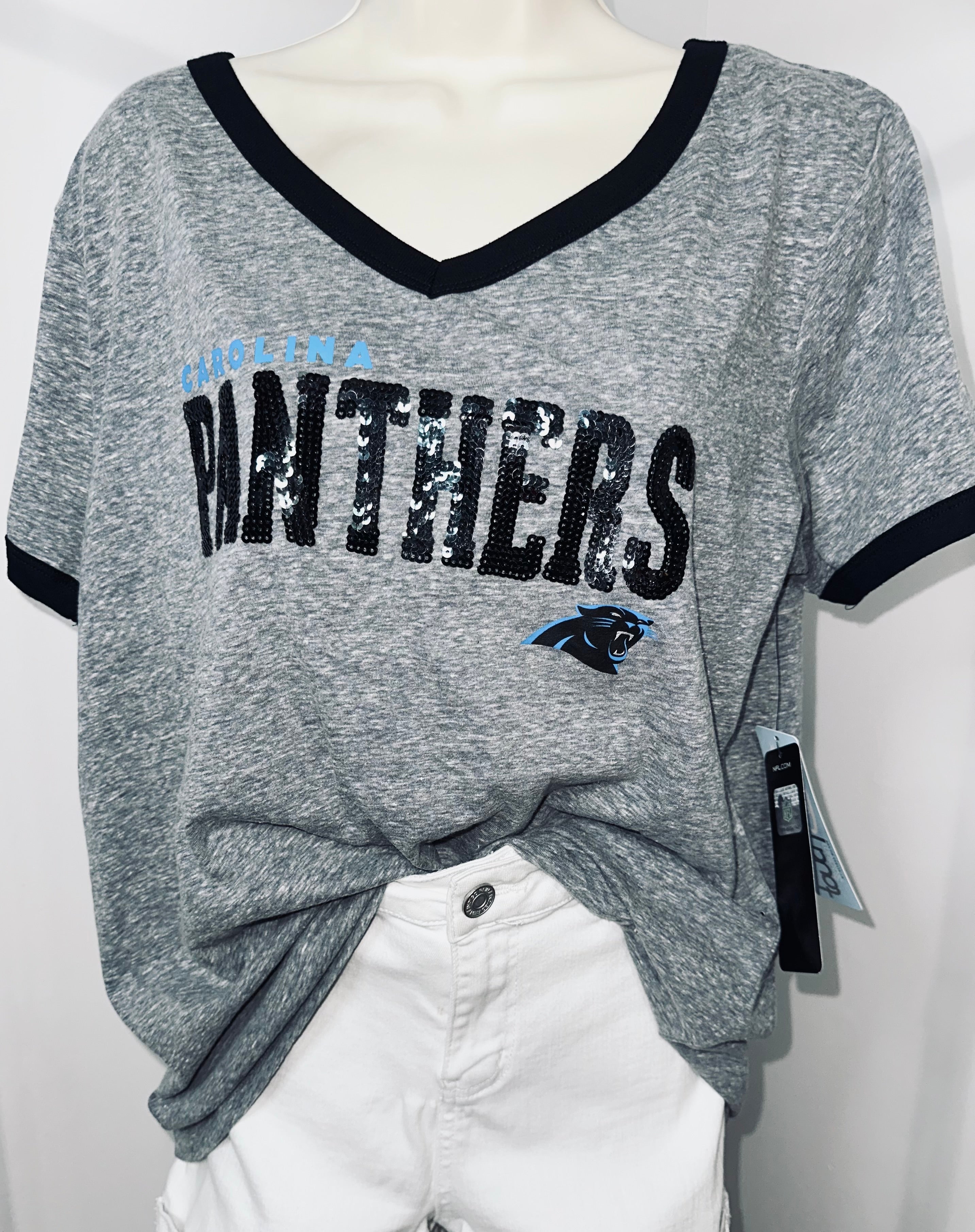 Carolina Panthers Sequin Tee (NWT)