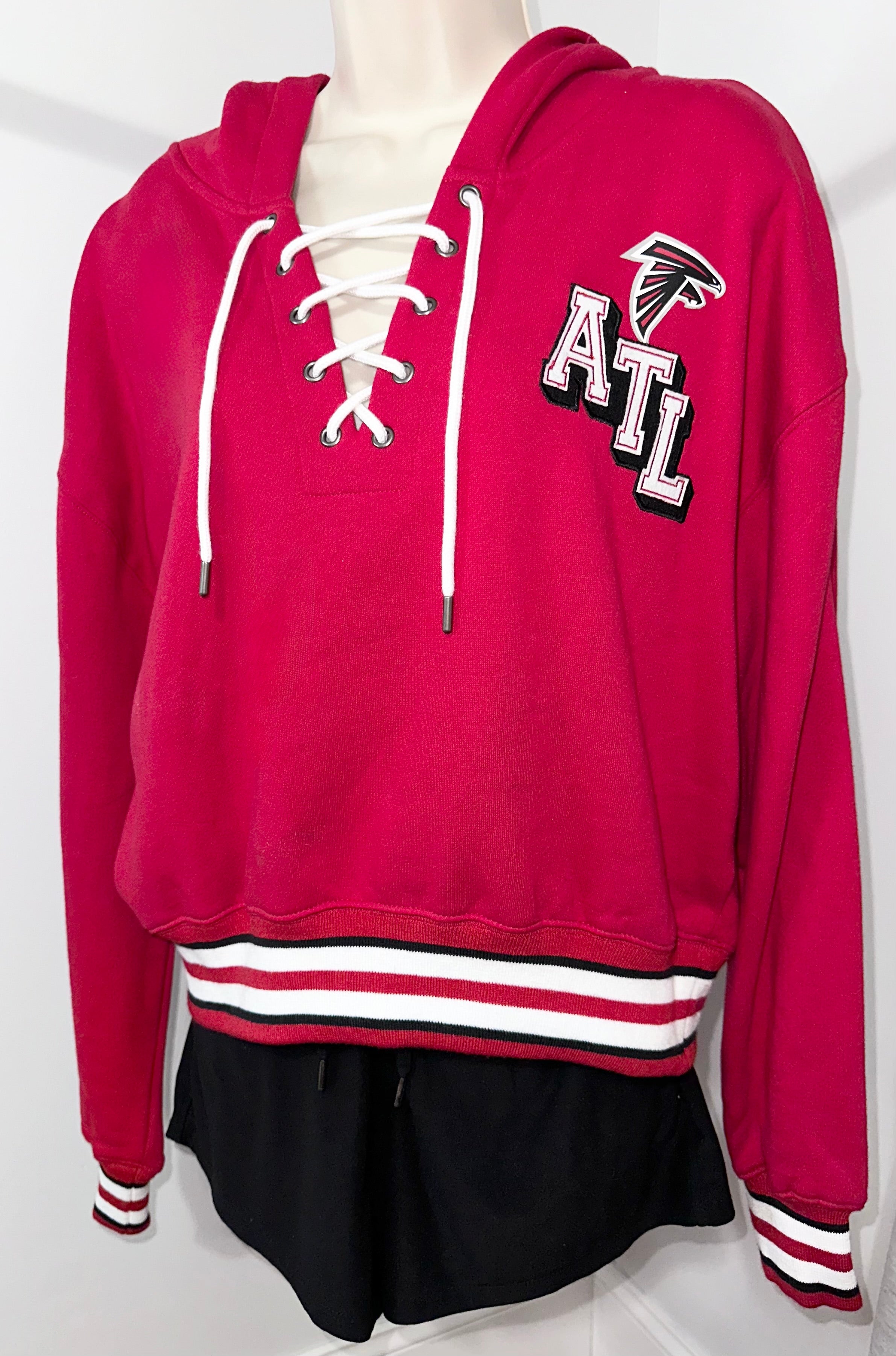 Atlanta Falcons Cropped Collegiate Hoodie (NWT)