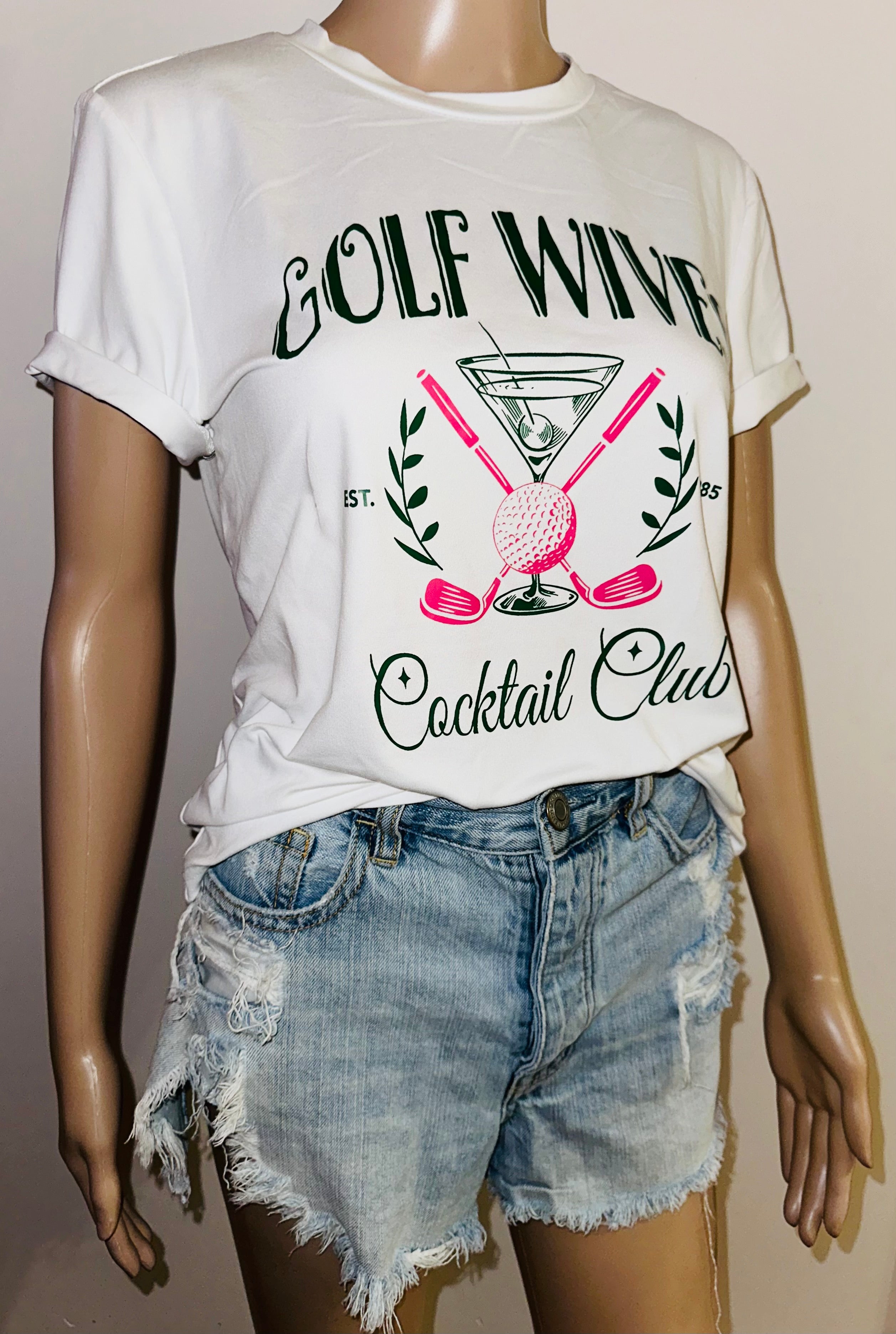 Golf Wives Cocktail Club Tee, Sz M