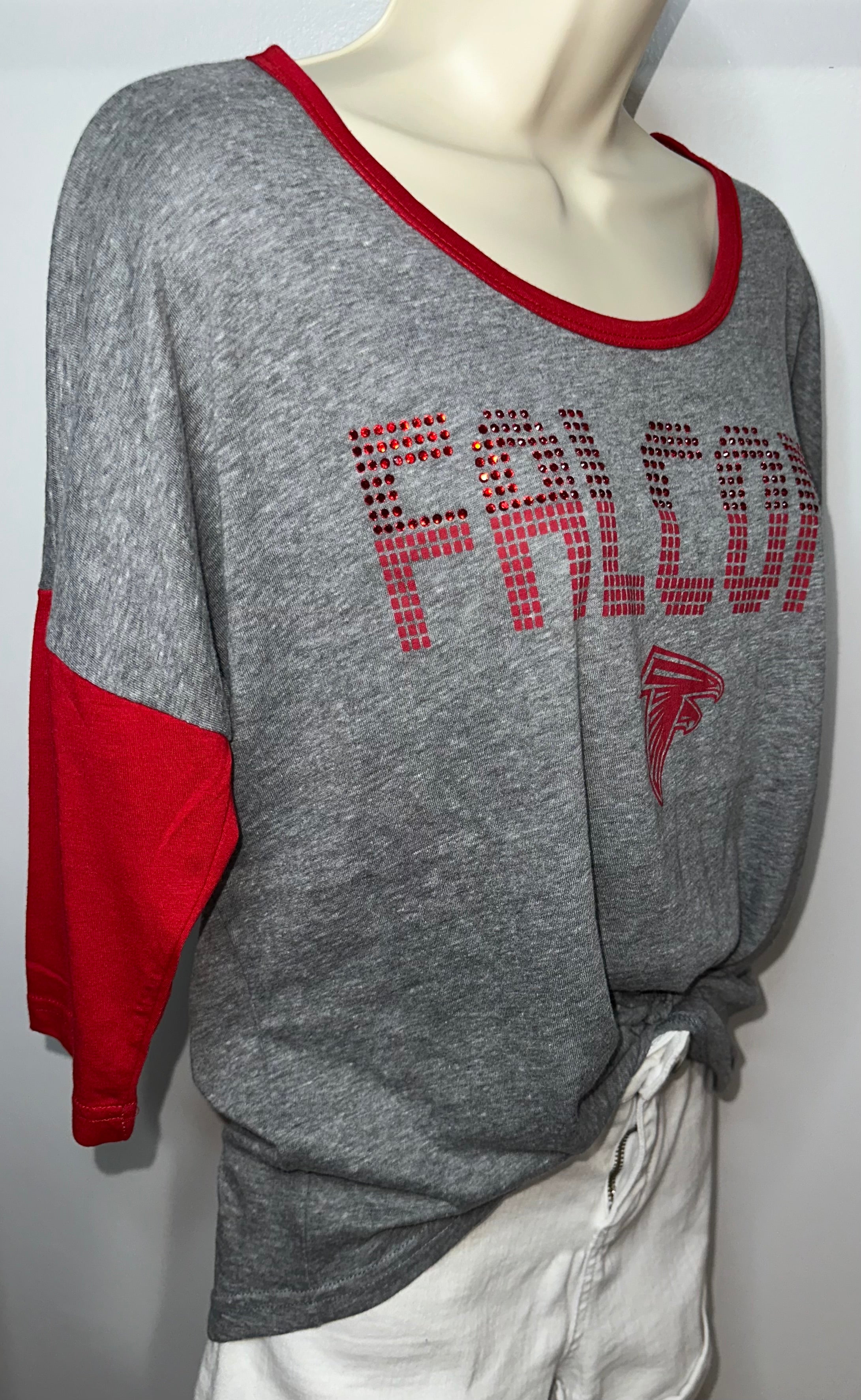 Atlanta Falcons Bling 3/4 Sleeve Tee