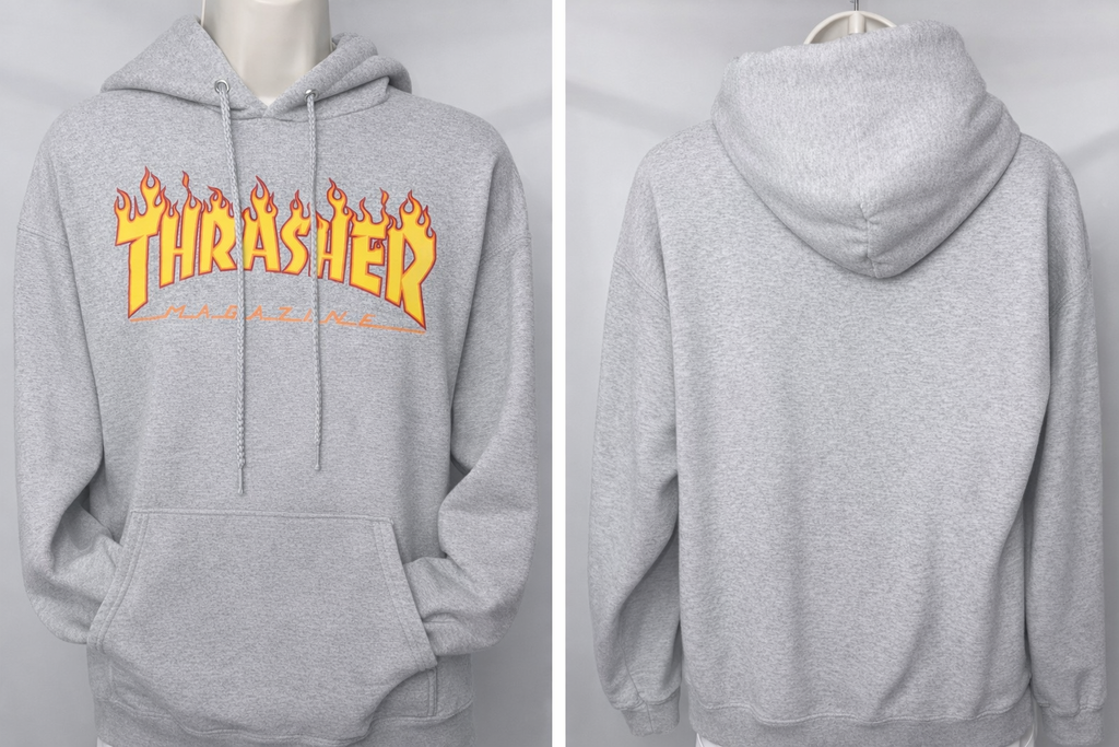 Thrasher Magazine Flame Hoodie, Sz Medium