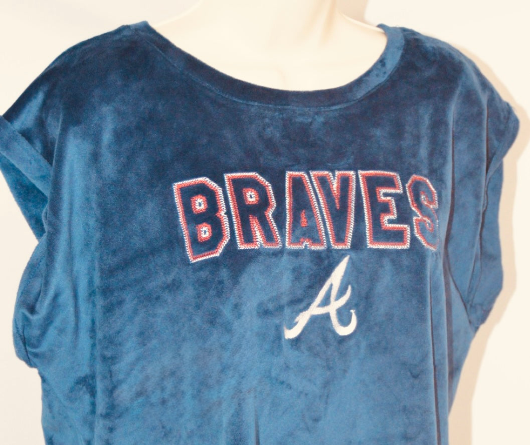 Atlanta Braves Velvet Cropped Braves Shirt (RARE)