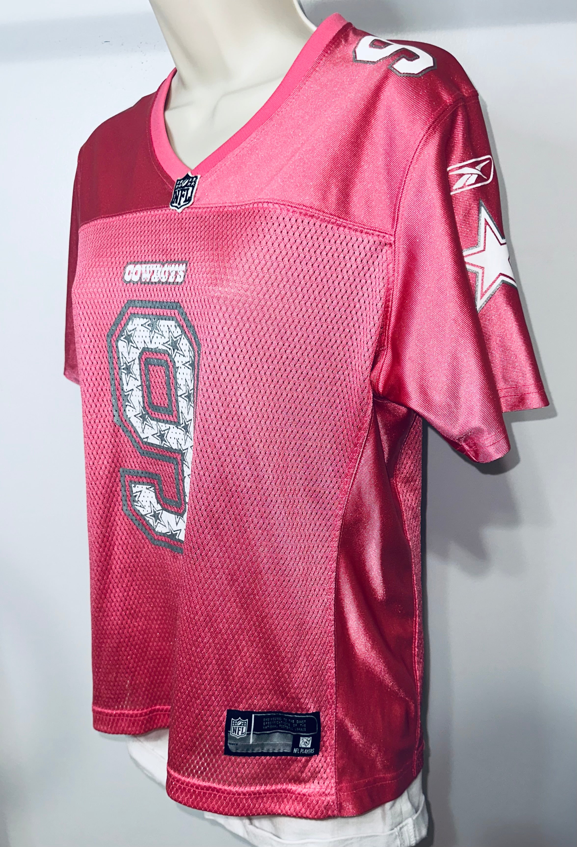 Dallas Cowboys Pink Sparkle “Tony Romo #9” Jersey