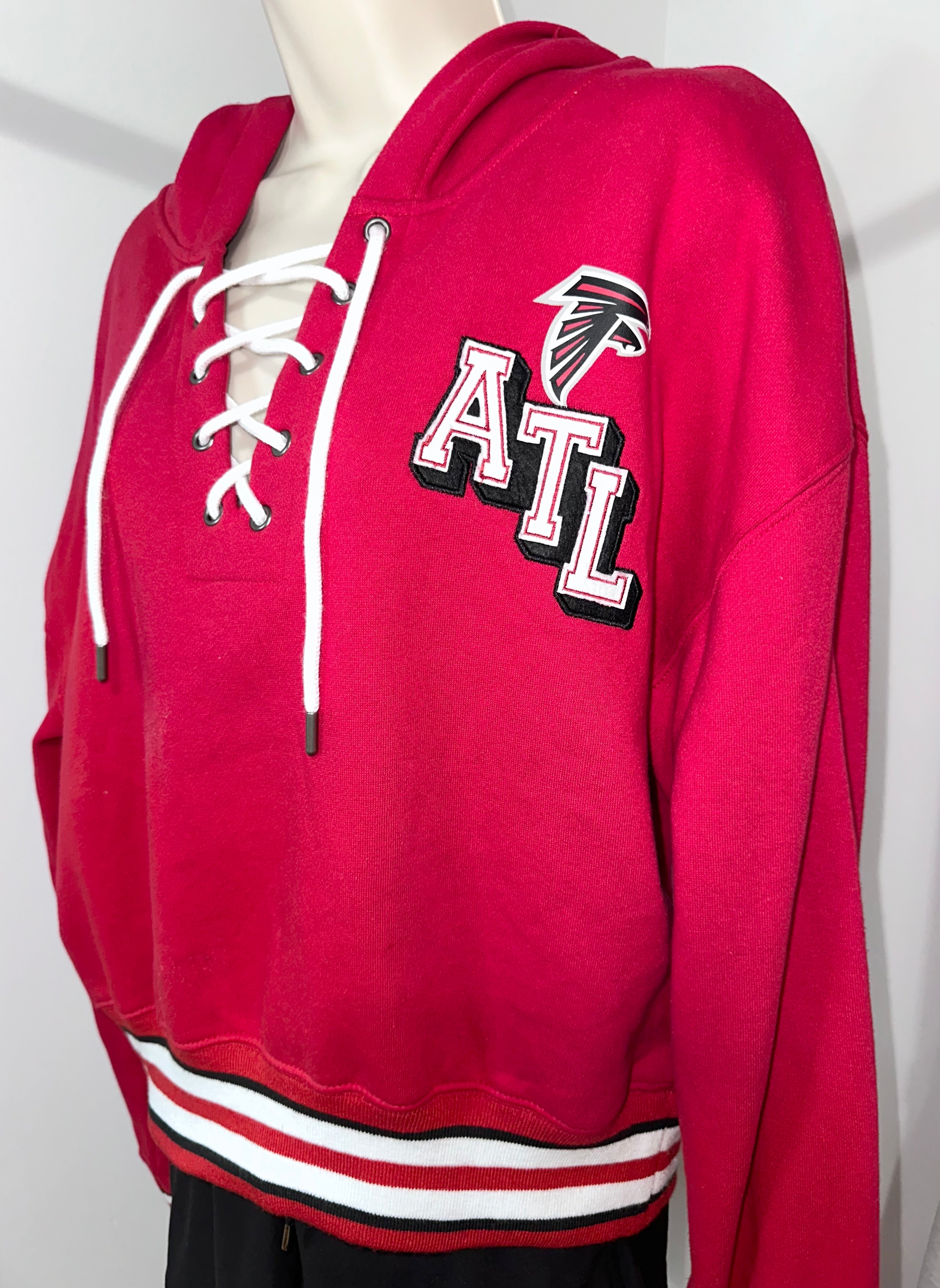 Atlanta Falcons Cropped Collegiate Hoodie (NWT)
