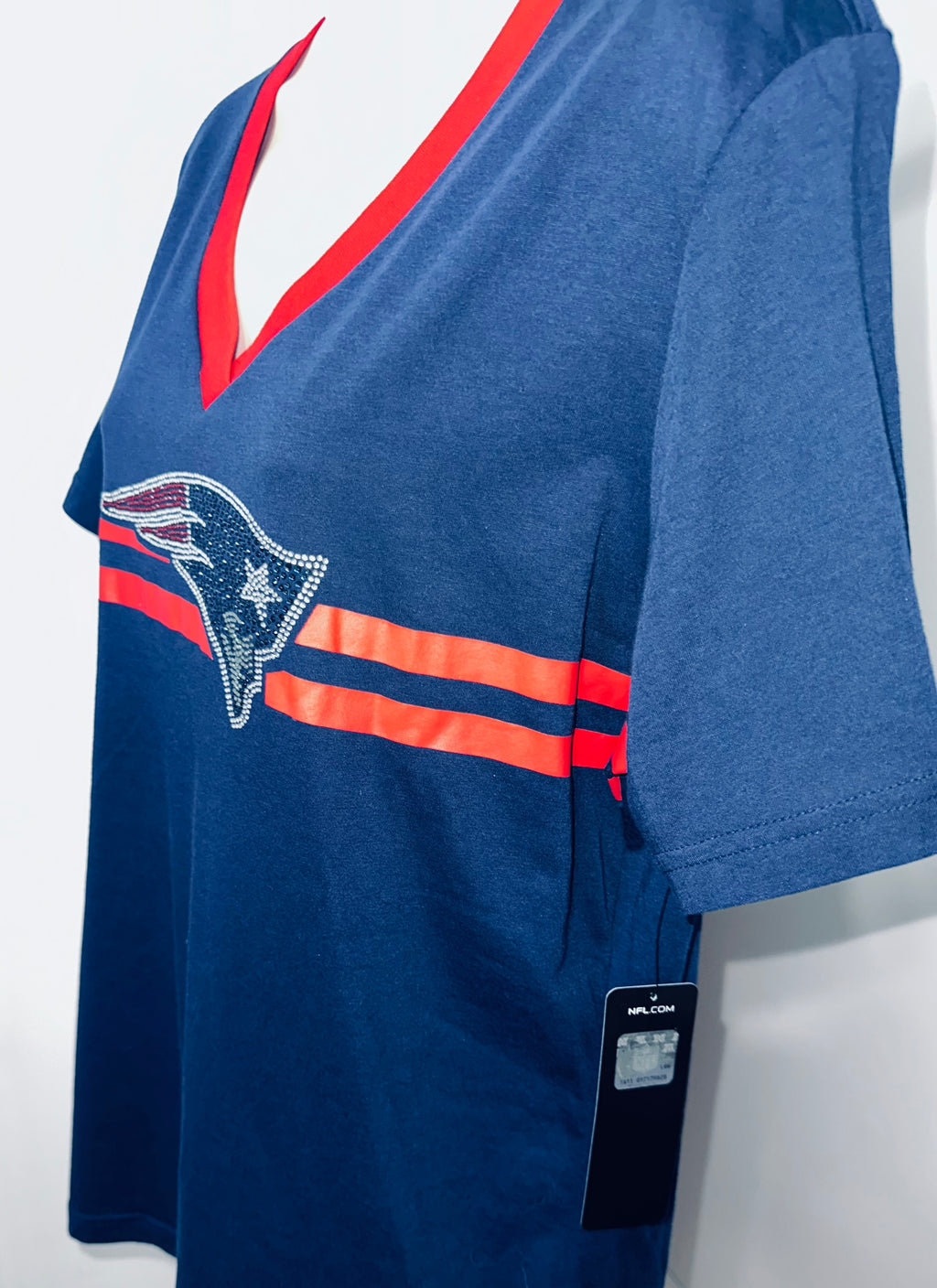 New England Patriots Bling Logo Tee, Sz XL(NWT)