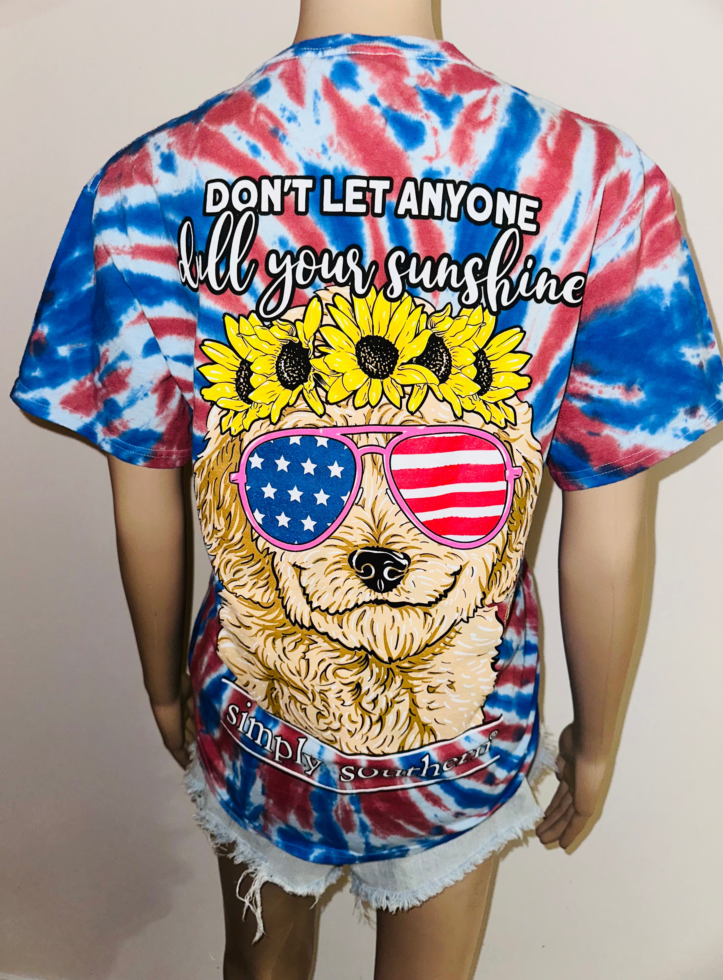 Red White & Blue Tie Dye Team USA Tee, Sz M (NWT)
