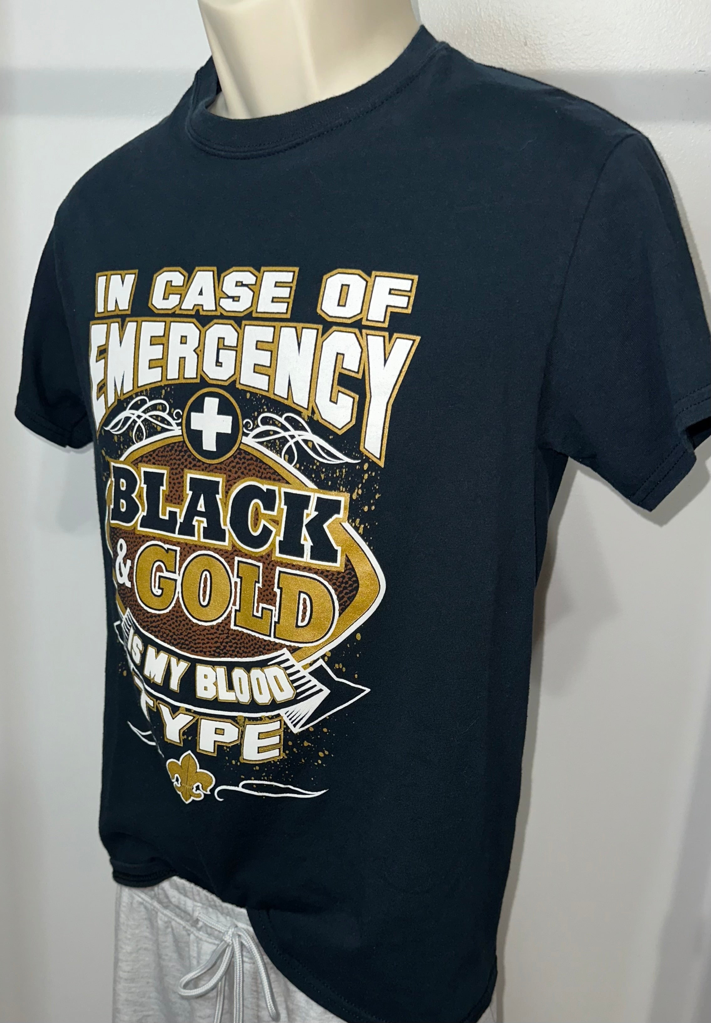 New Orleans Saints “I Bleed Black & Gold” Tee