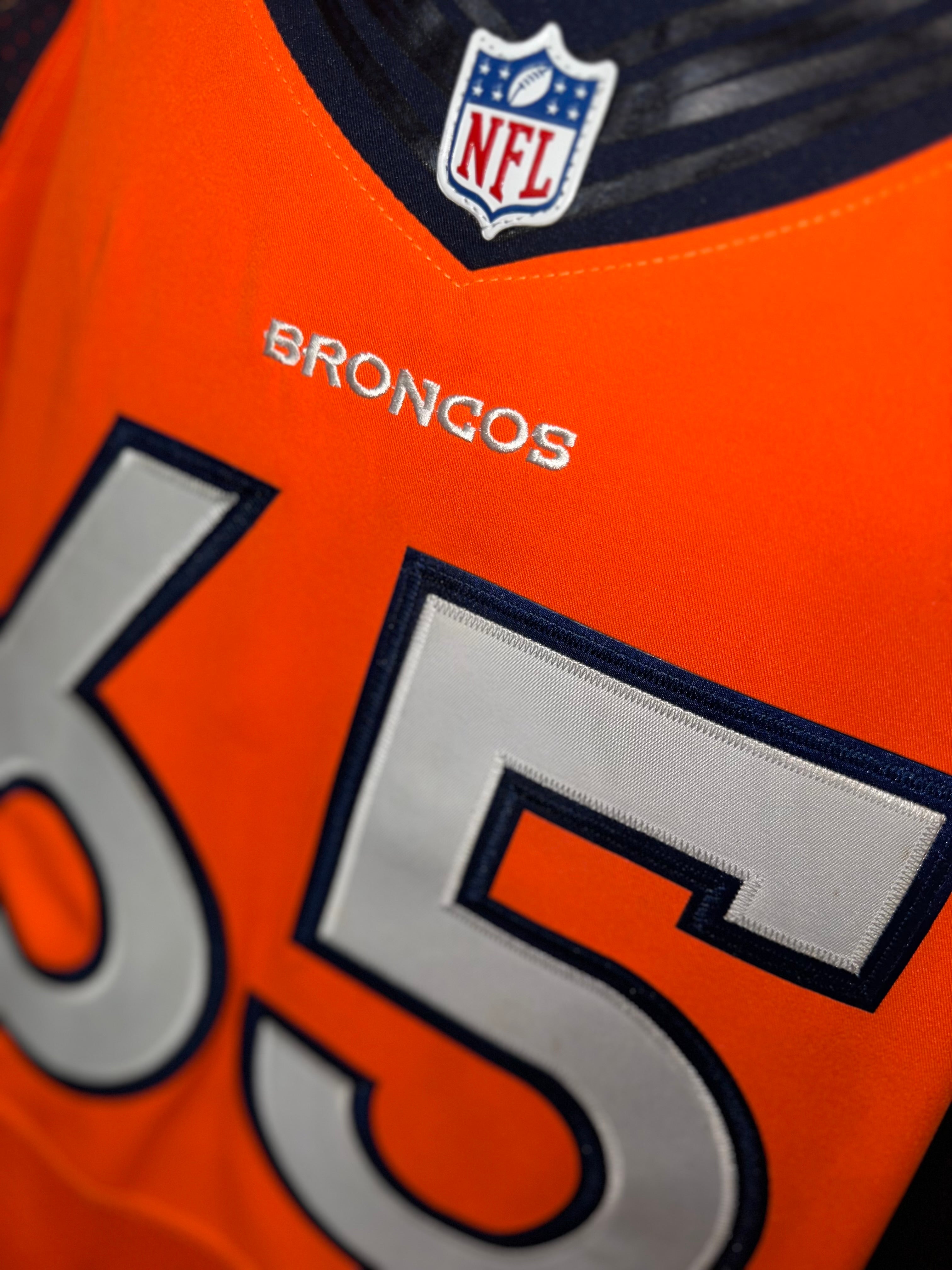 Denver Broncos Vasquez #65 On Field Jersey w/ Serial # (RARE)