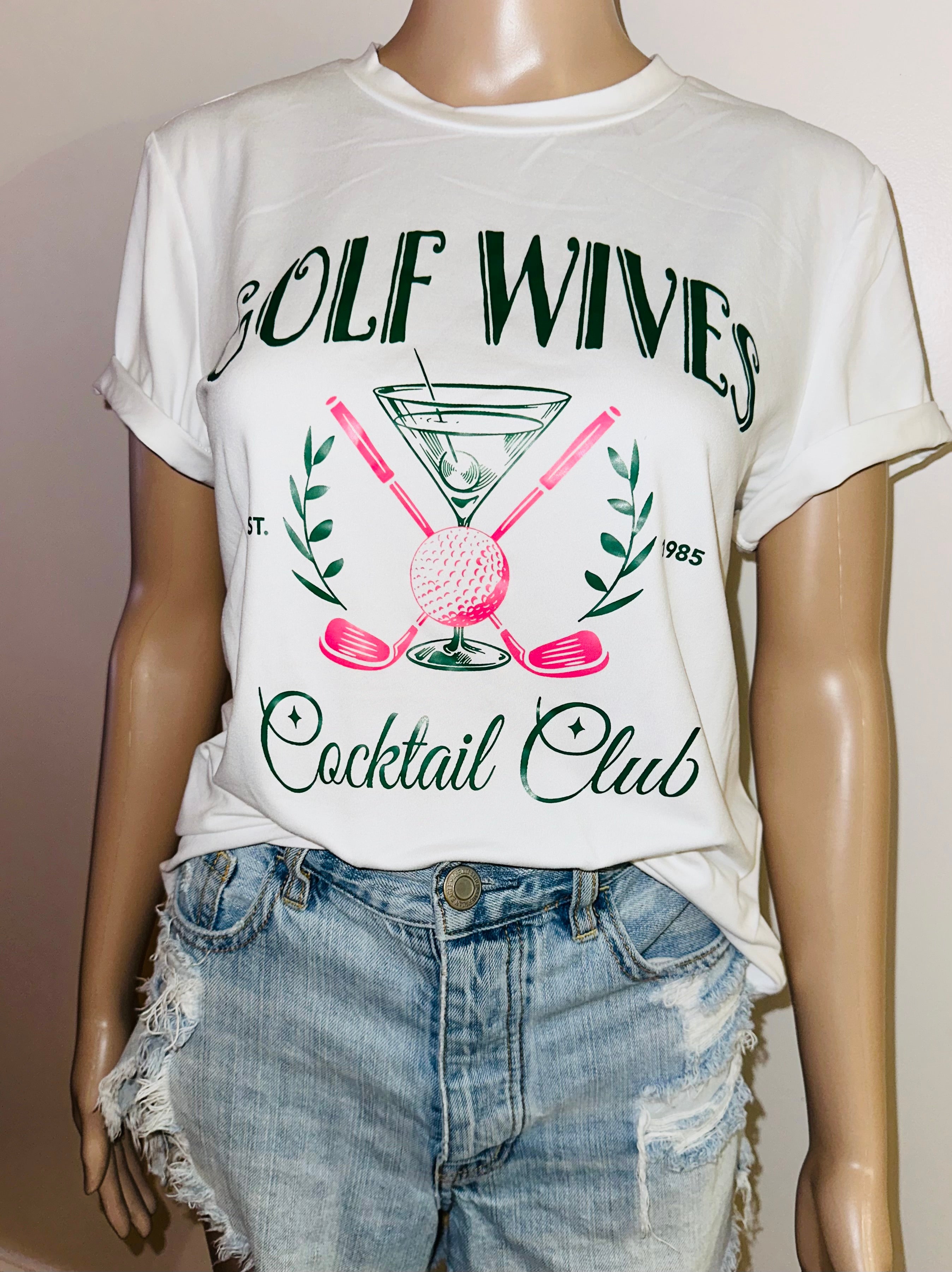 Golf Wives Cocktail Club Tee, Sz M