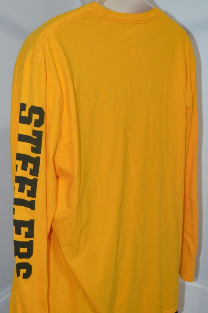 Pittsburgh Steelers Men's Long Sleeve Black & Yellow T-Shirt