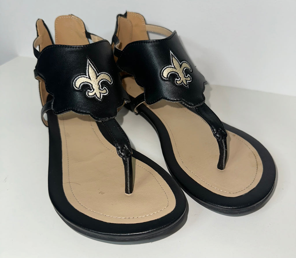 New Orleans Saints Sandals (NWOT)